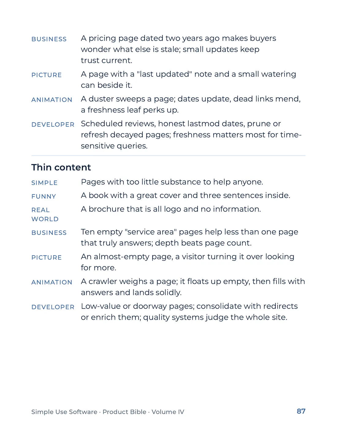 Product Bible, The Analogy Library, page 87
