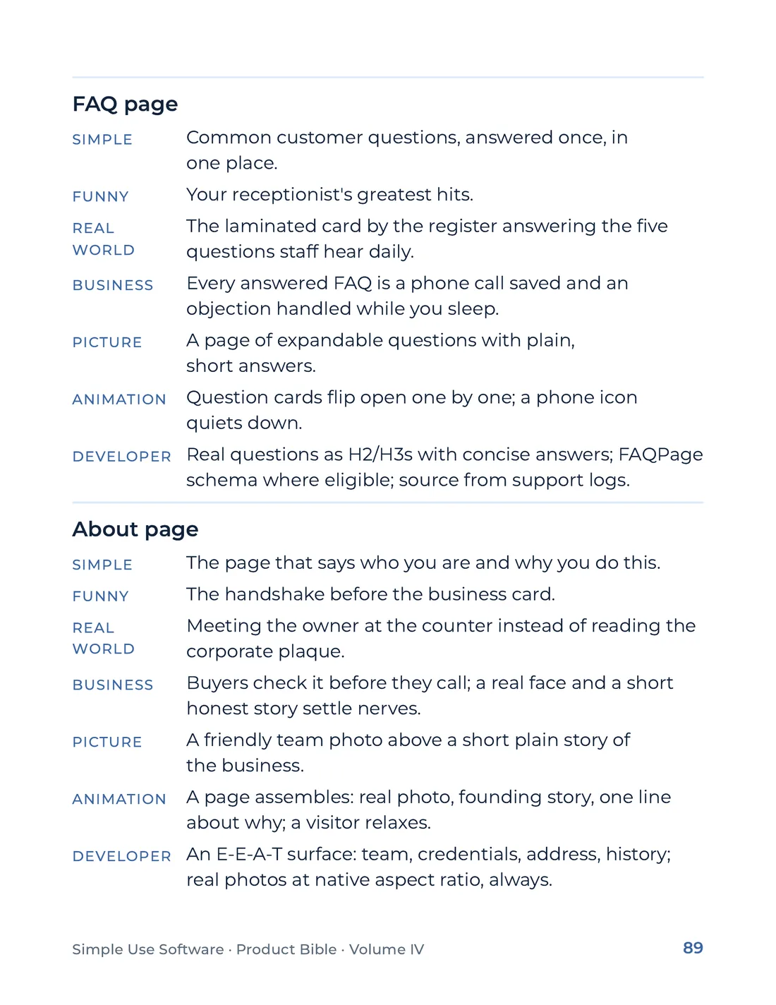 Product Bible, The Analogy Library, page 89