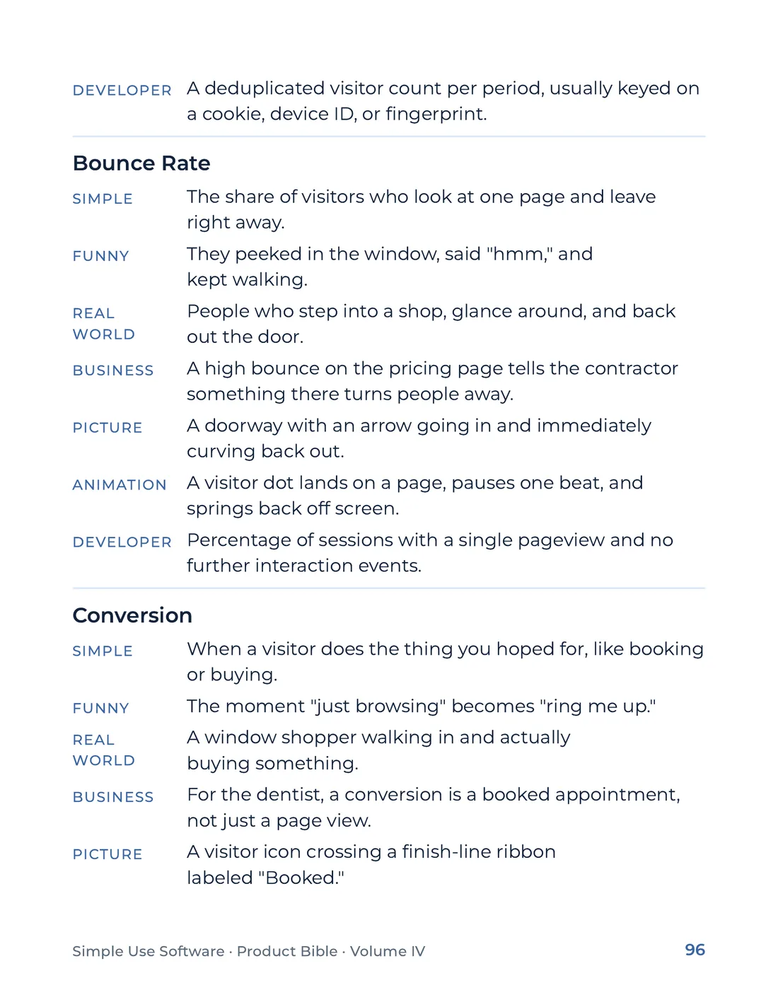 Product Bible, The Analogy Library, page 96