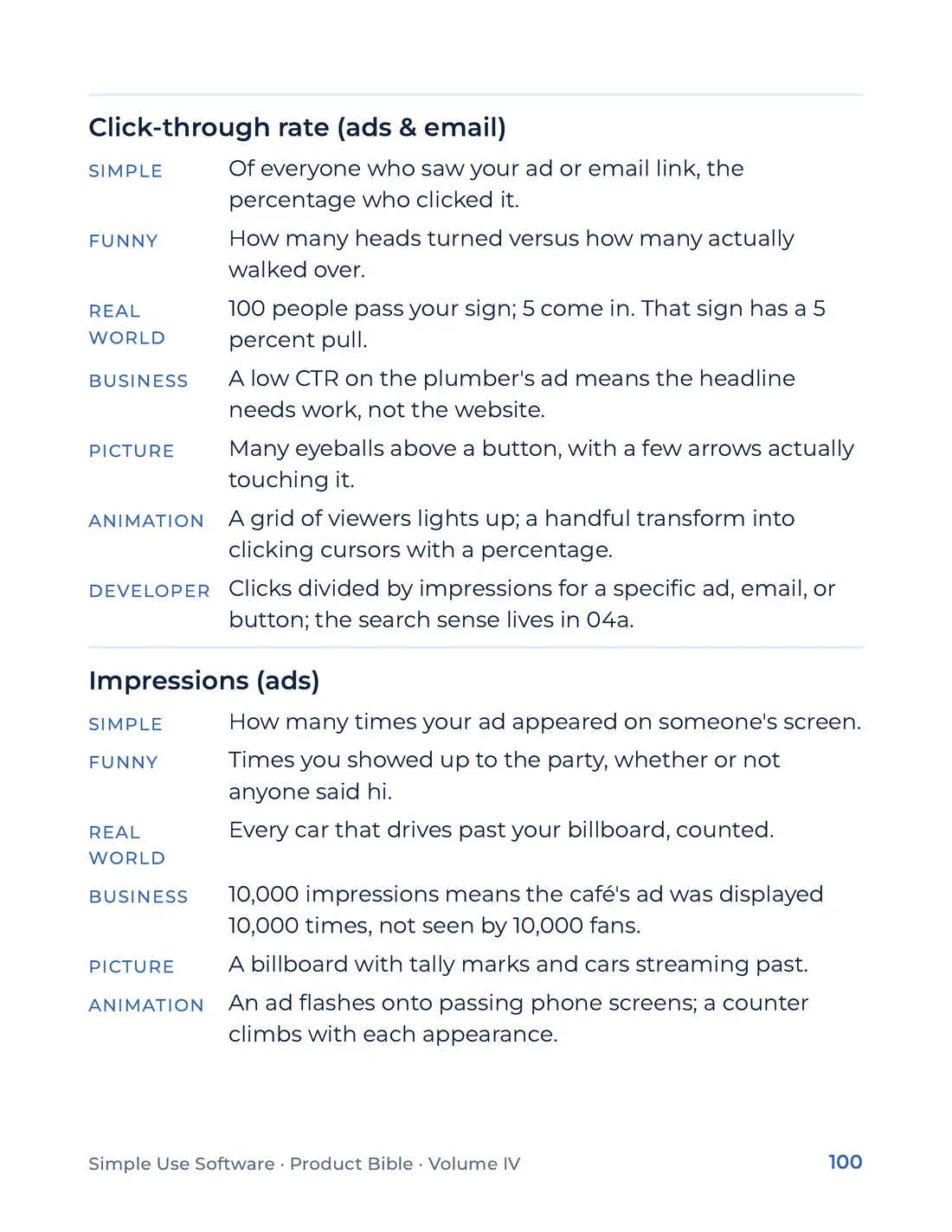 Product Bible, The Analogy Library, page 100