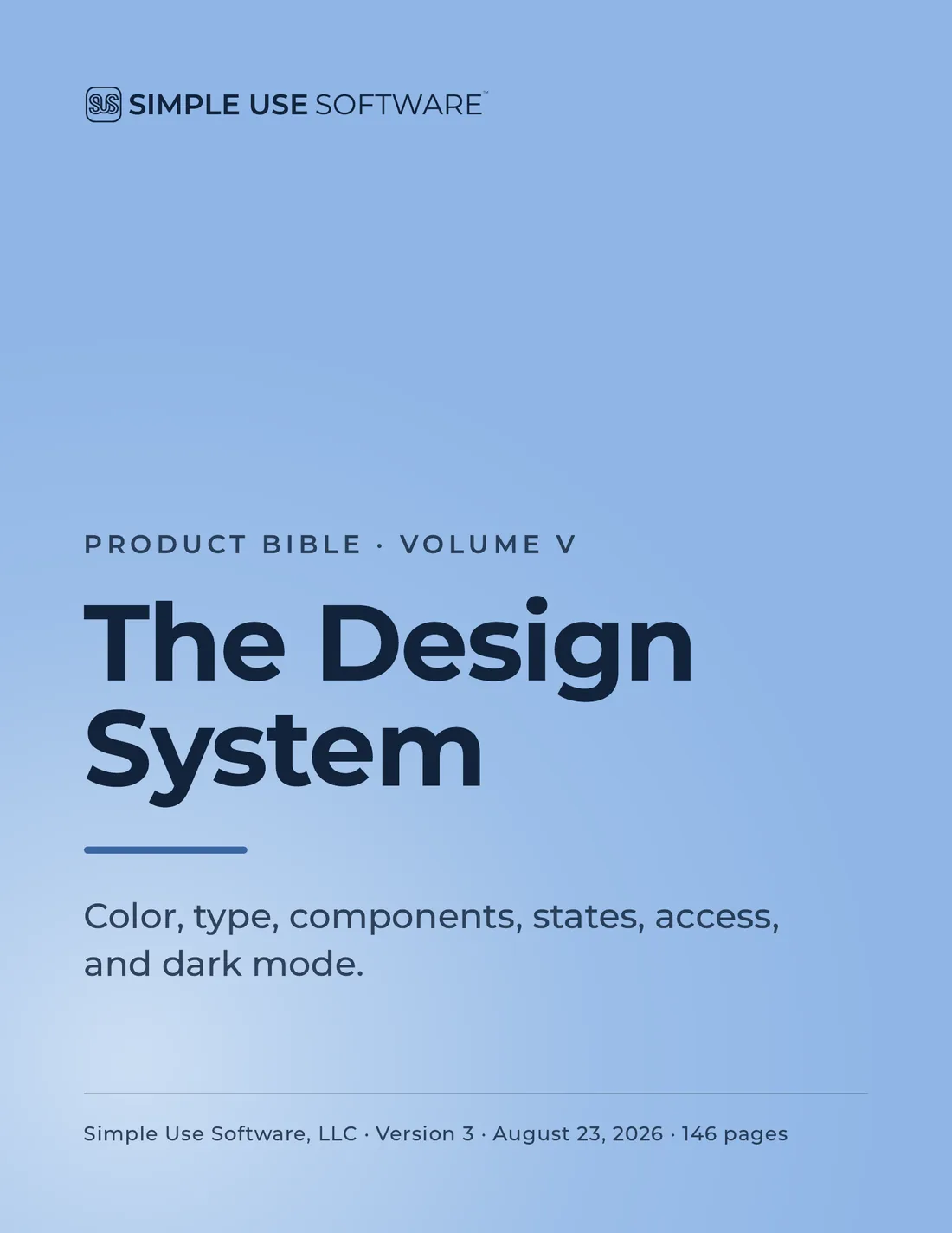 Product Bible, The Design System, cover