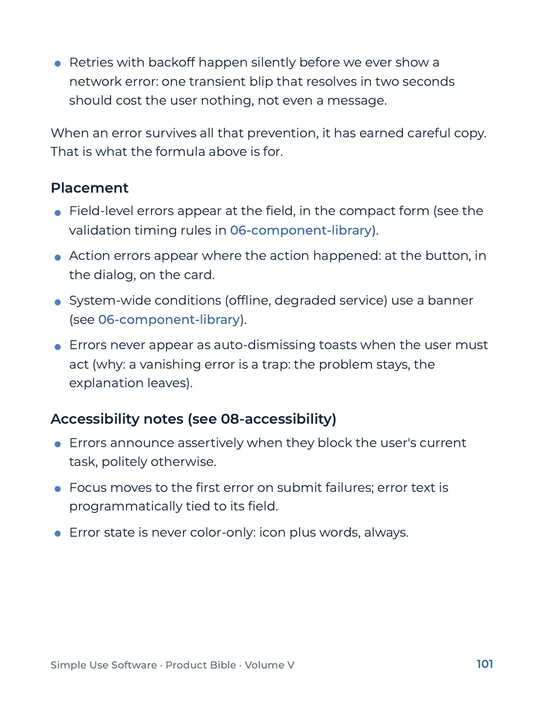 Product Bible, The Design System, page 101