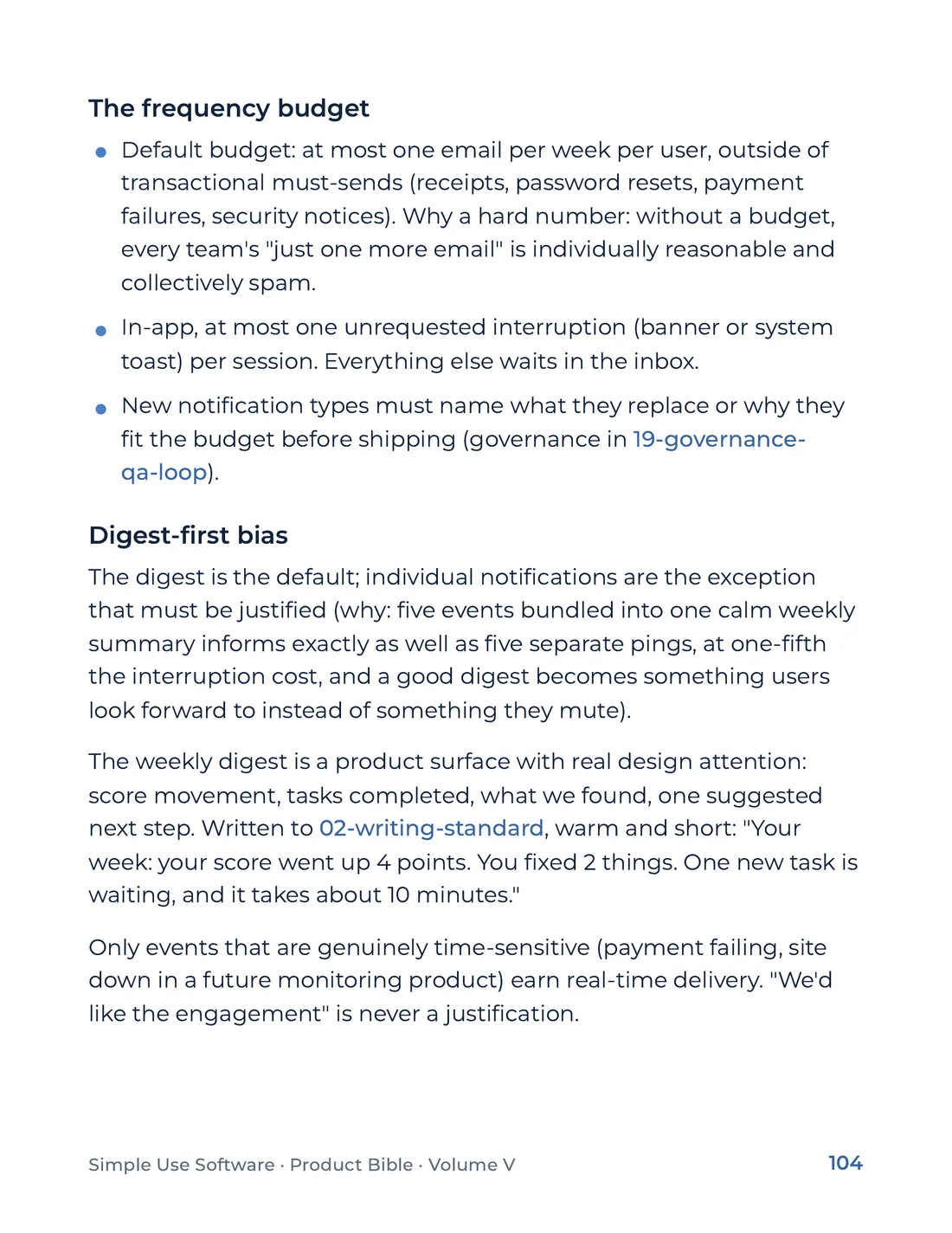 Product Bible, The Design System, page 104