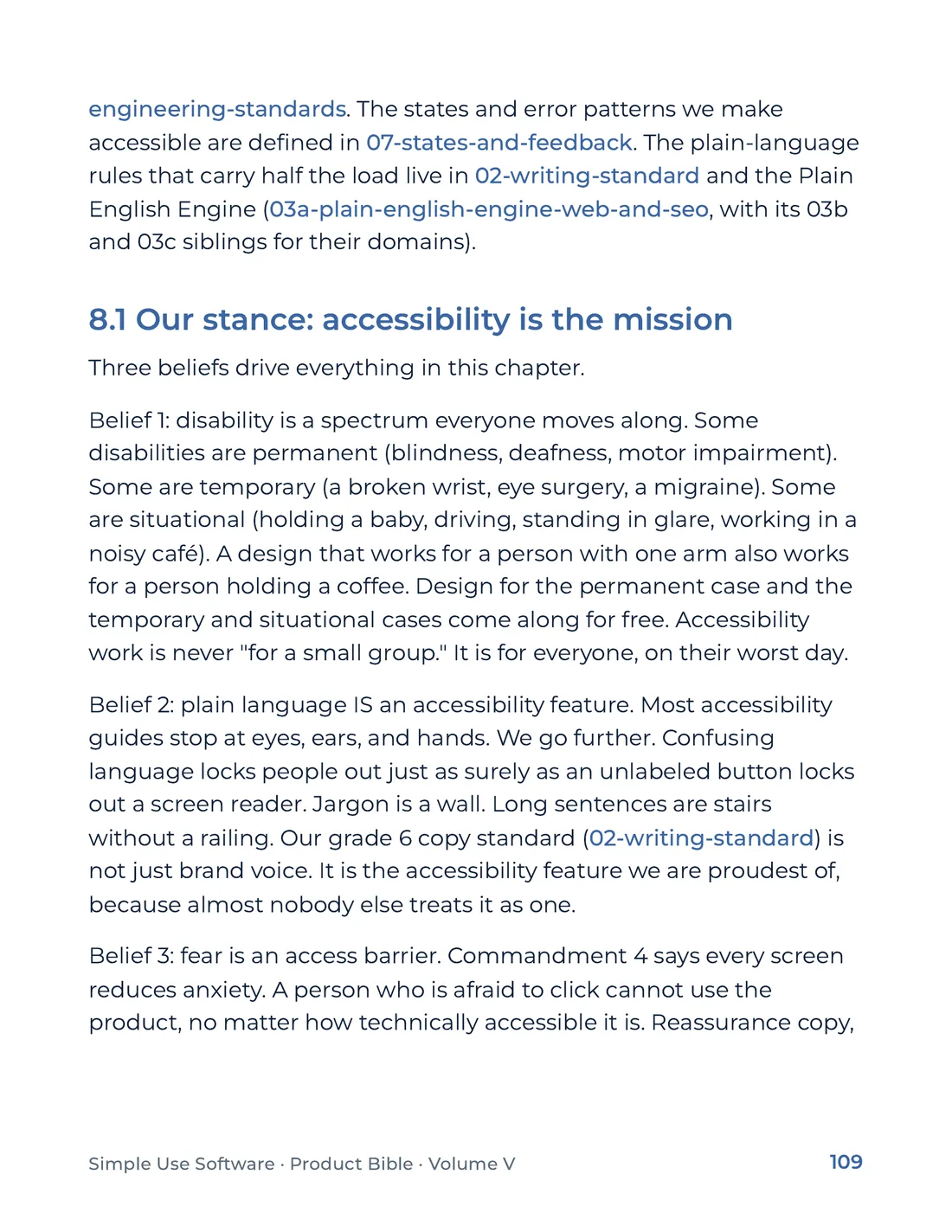 Product Bible, The Design System, page 109