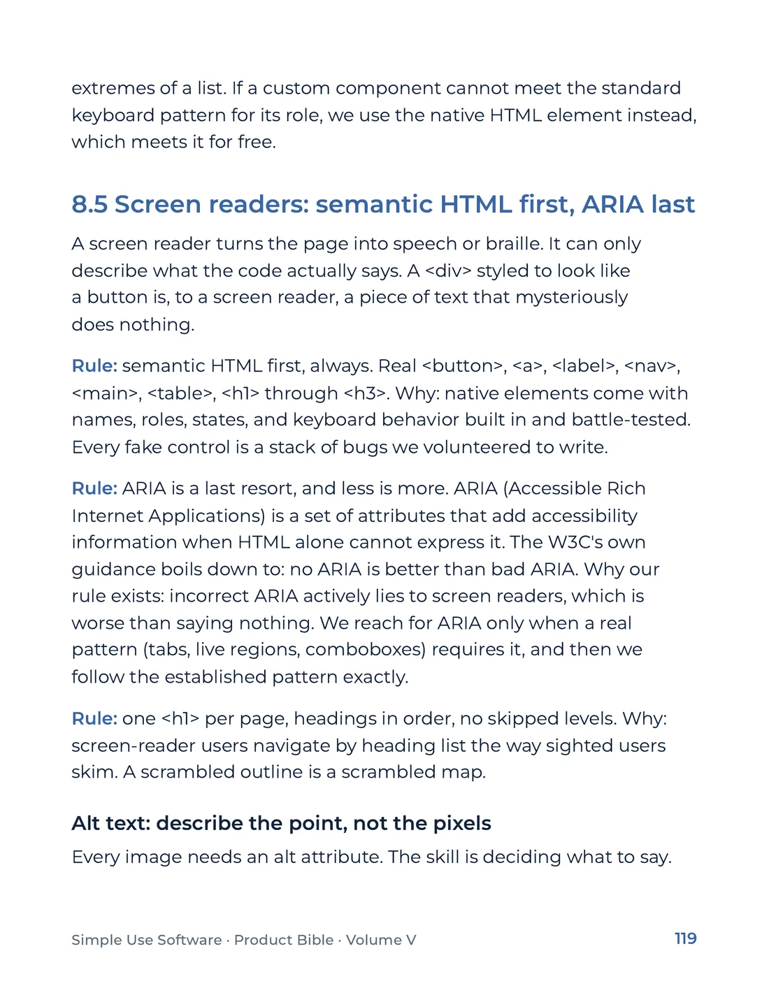Product Bible, The Design System, page 119