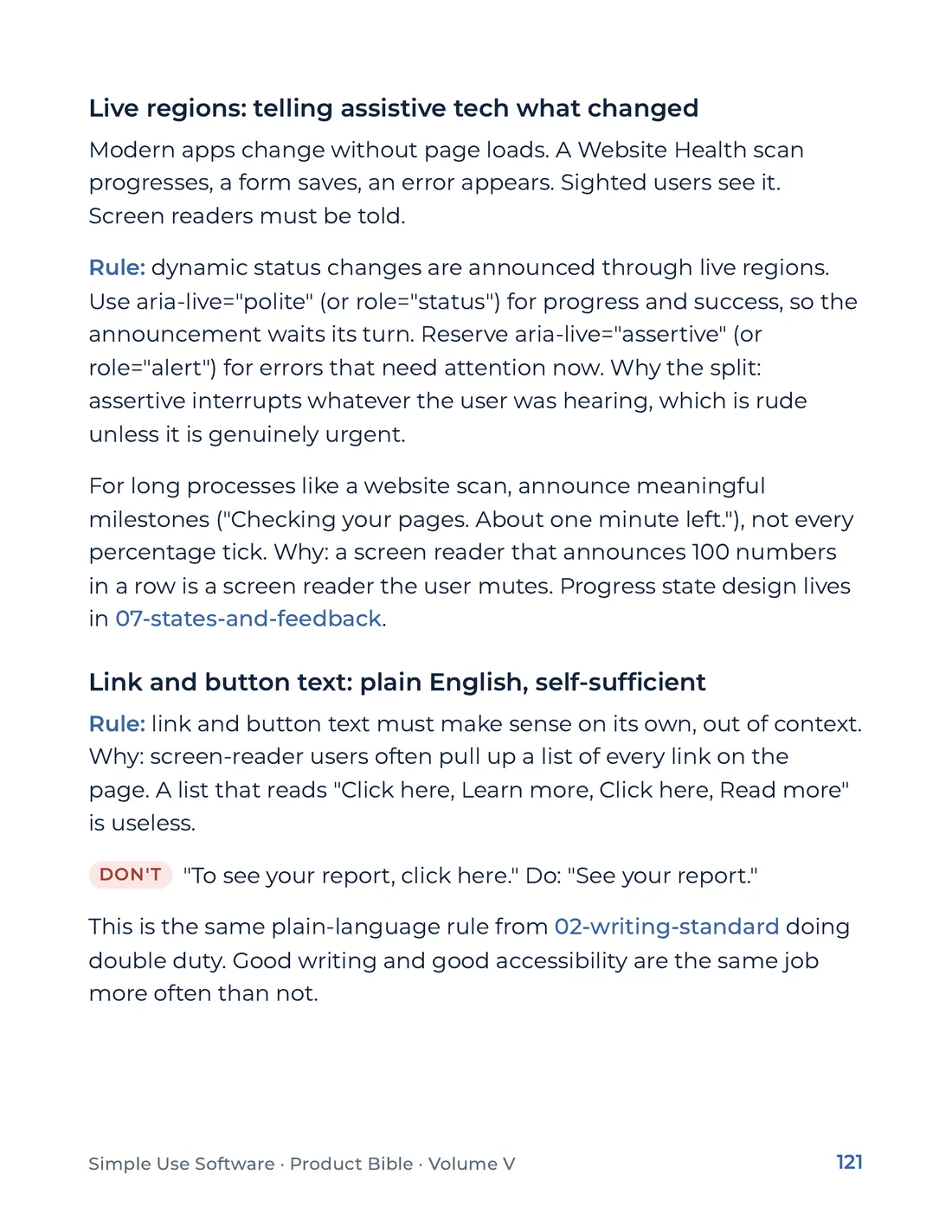 Product Bible, The Design System, page 121