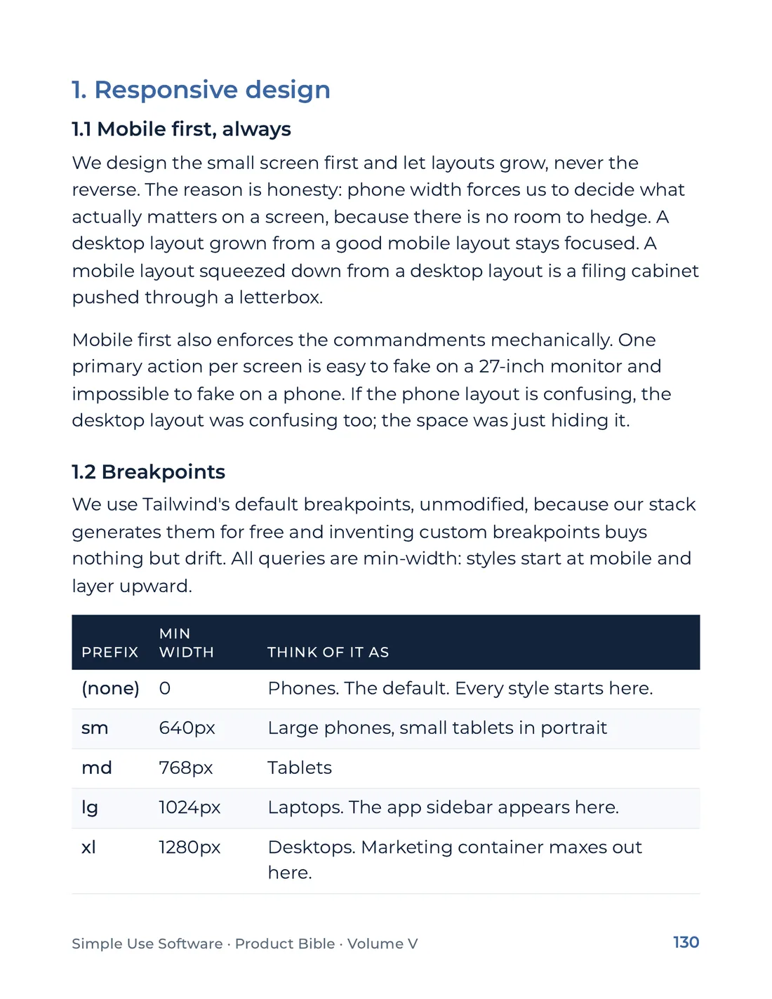 Product Bible, The Design System, page 130