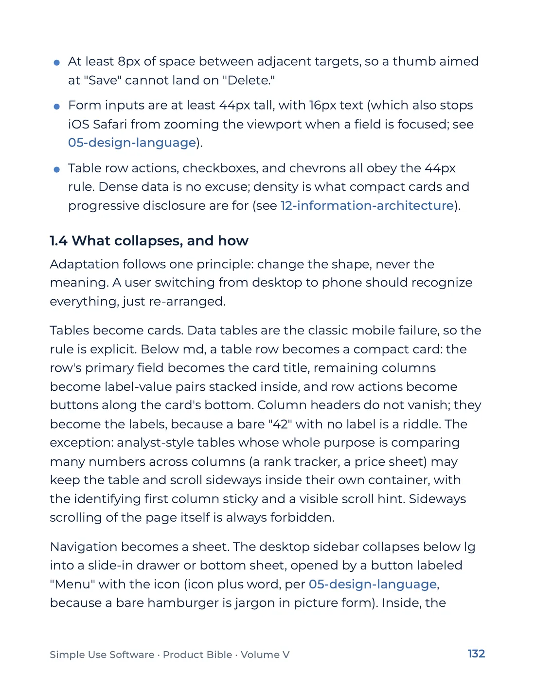Product Bible, The Design System, page 132