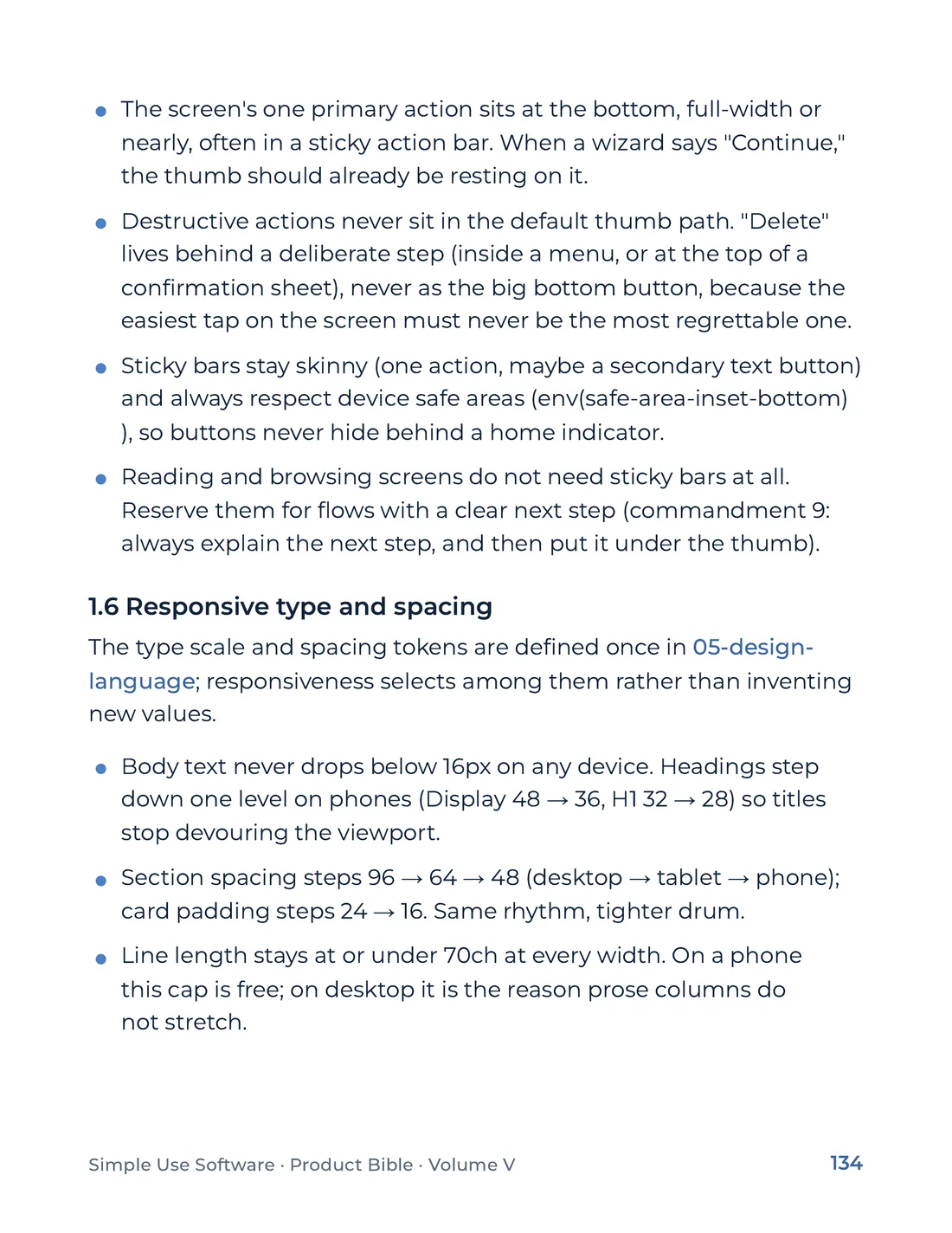 Product Bible, The Design System, page 134