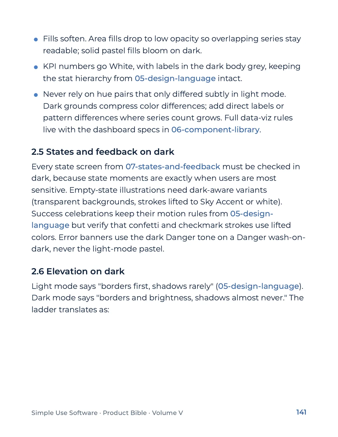 Product Bible, The Design System, page 141