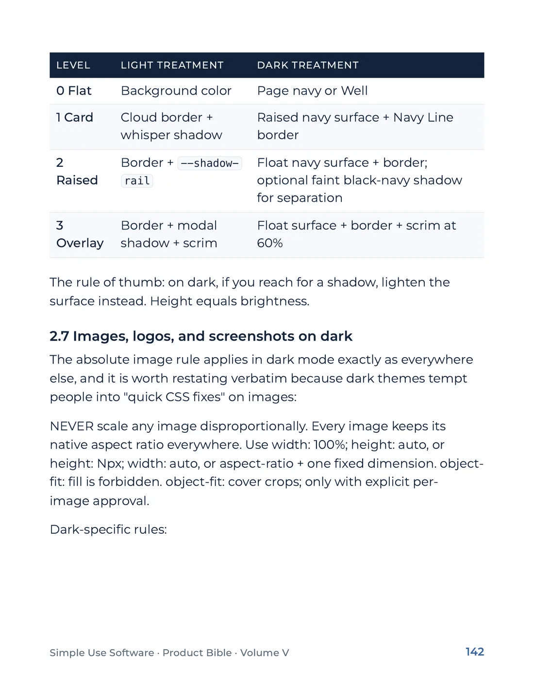 Product Bible, The Design System, page 142