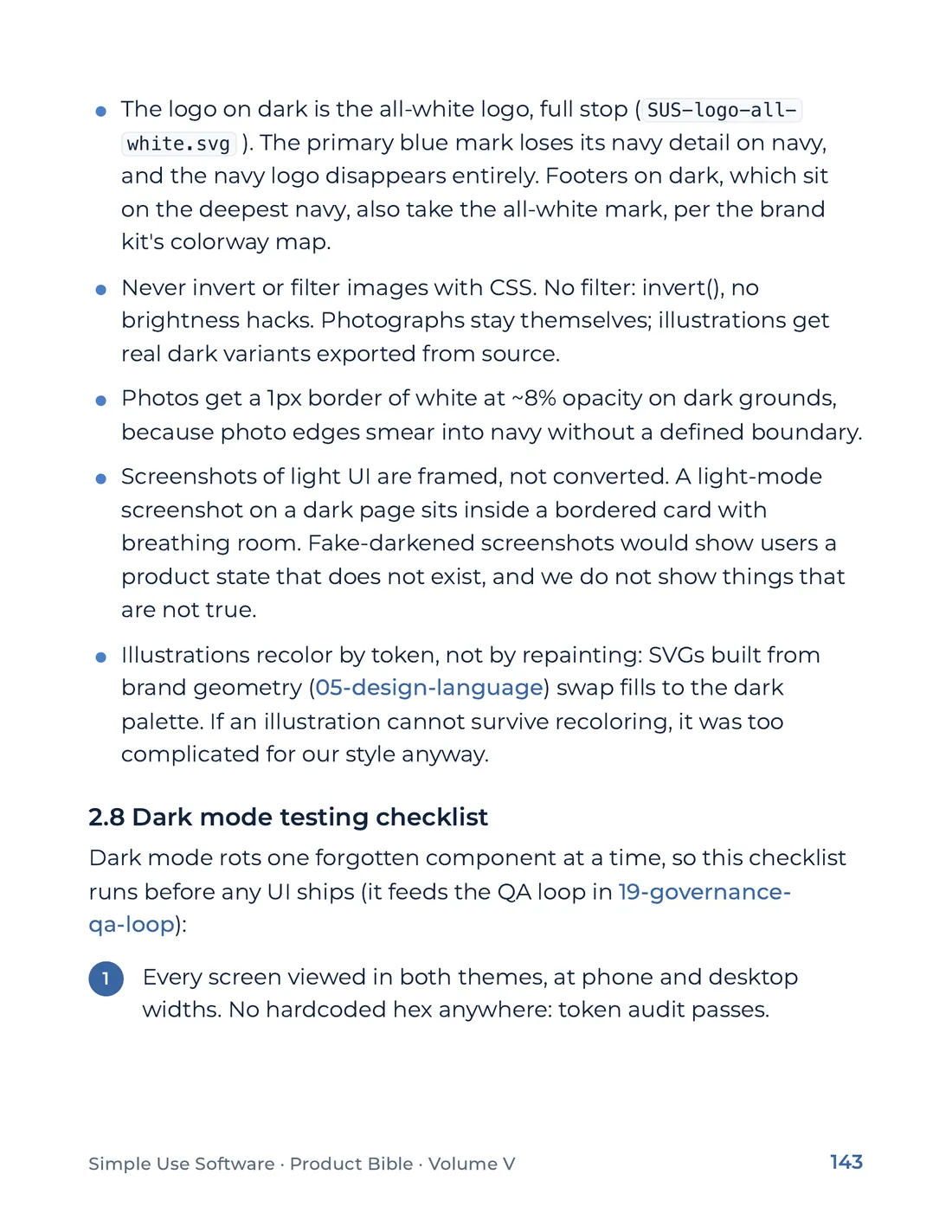 Product Bible, The Design System, page 143