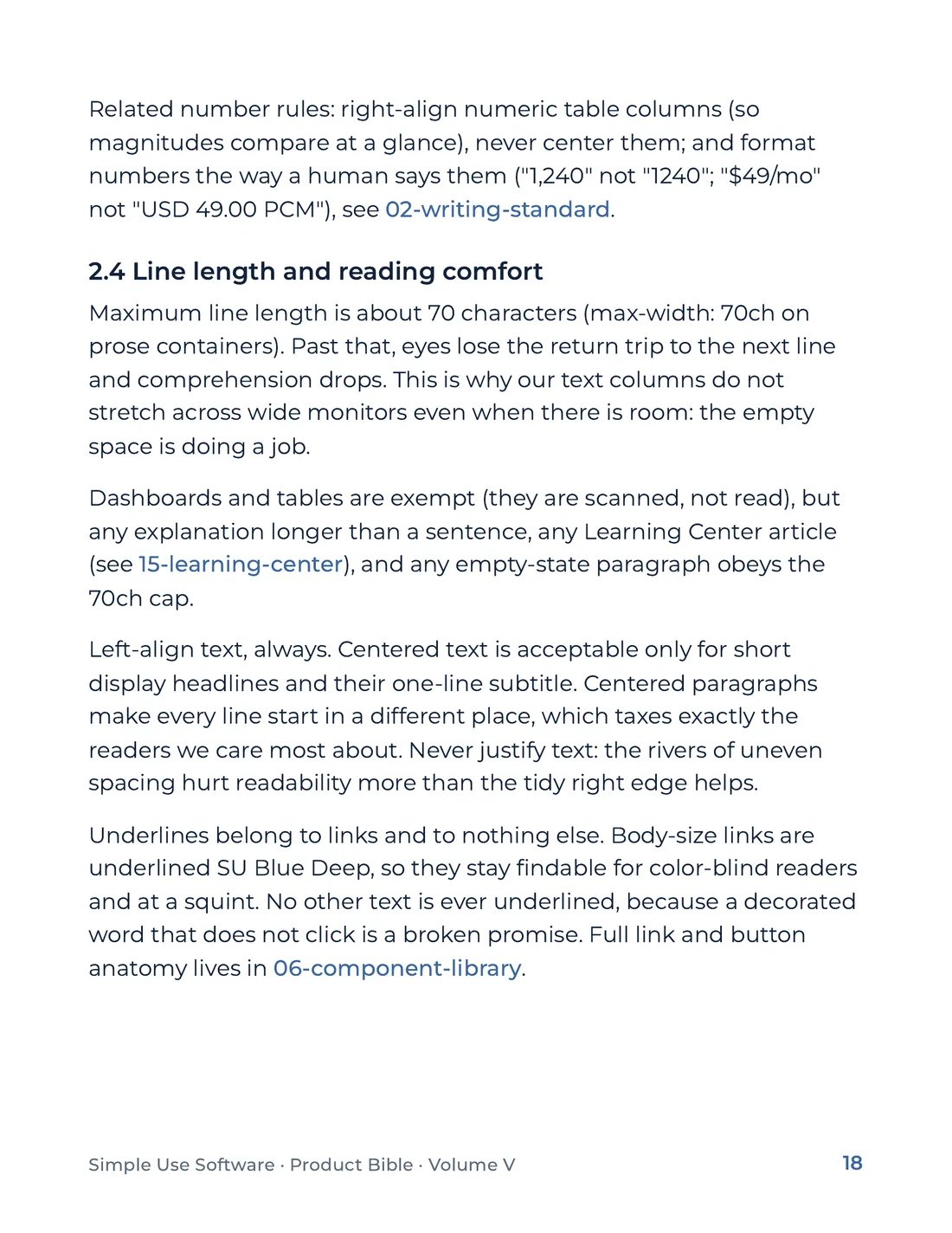 Product Bible, The Design System, page 18