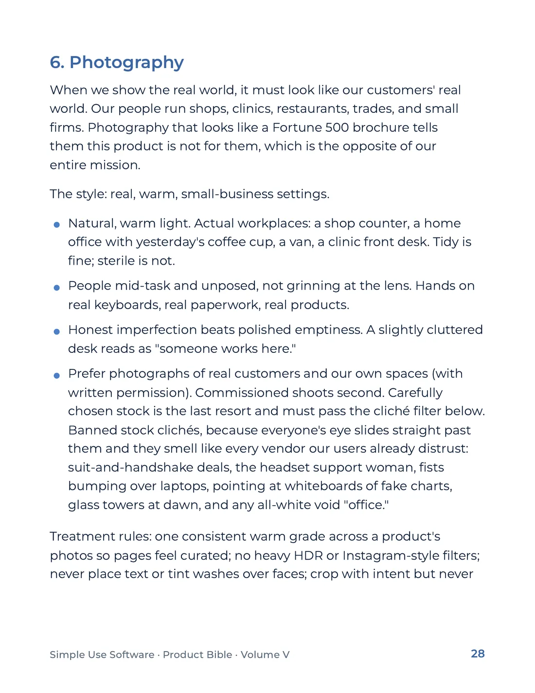 Product Bible, The Design System, page 28