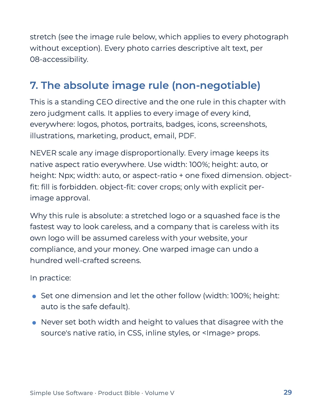 Product Bible, The Design System, page 29