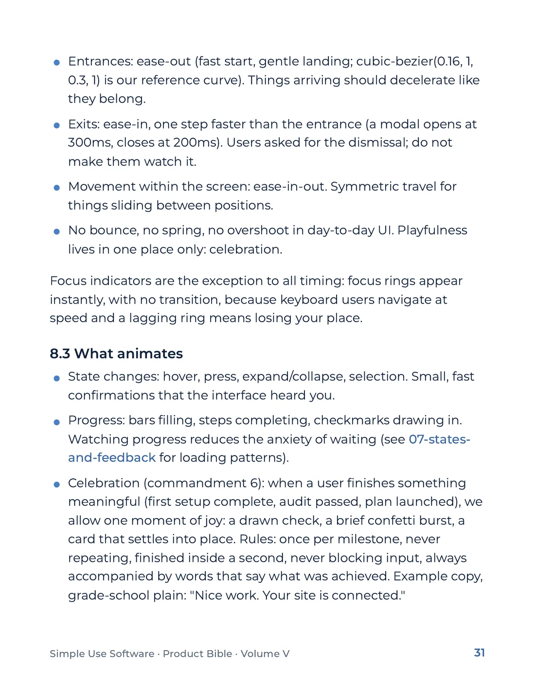 Product Bible, The Design System, page 31