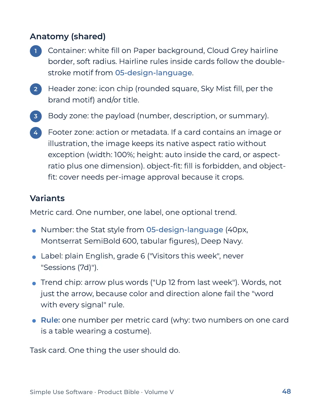 Product Bible, The Design System, page 48
