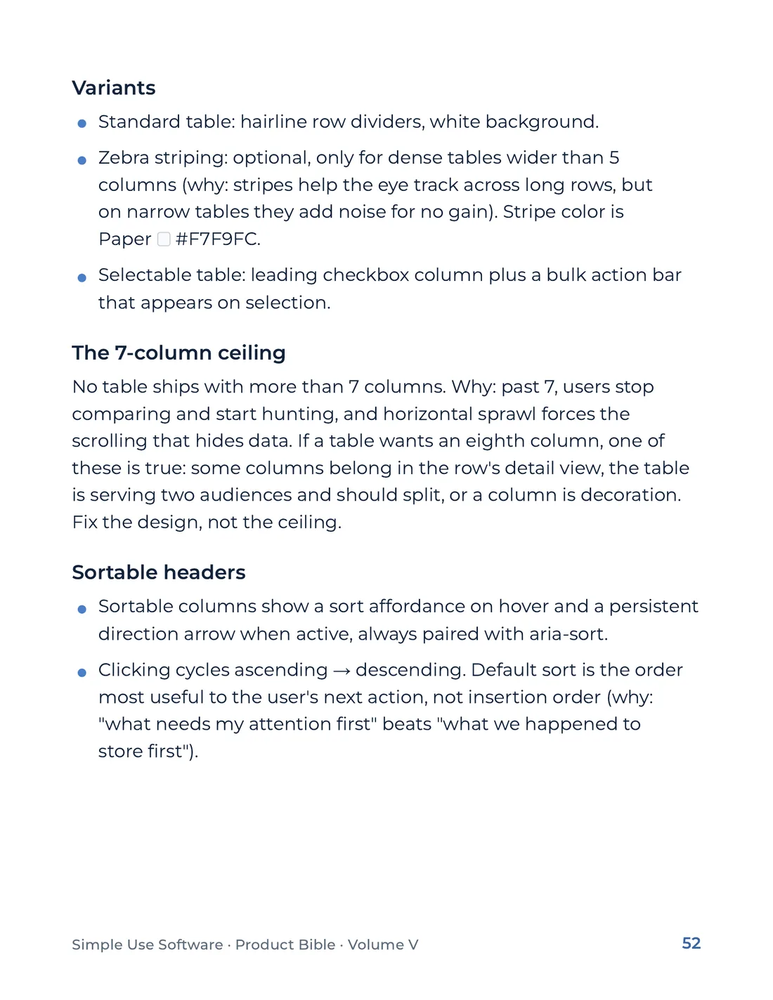 Product Bible, The Design System, page 52