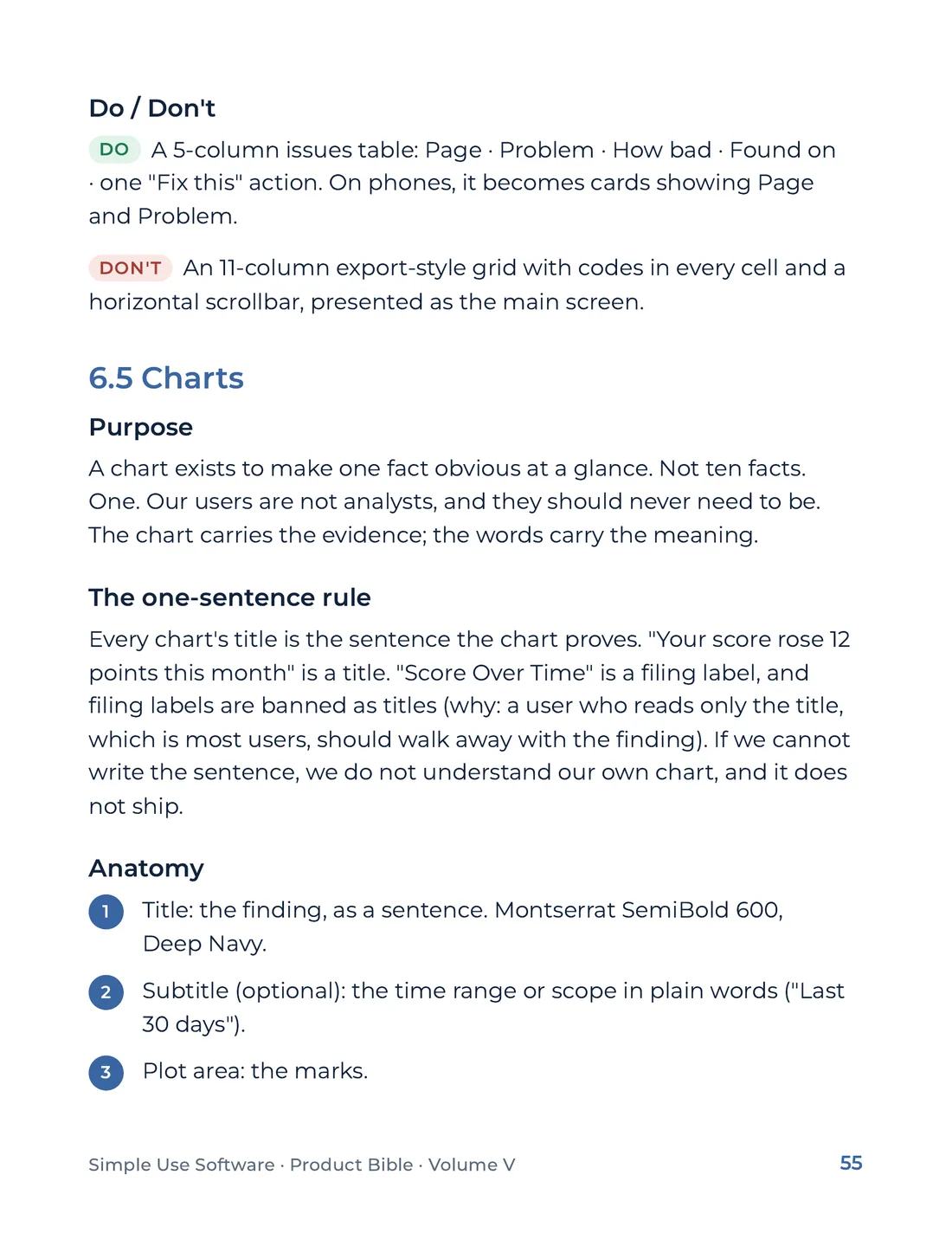 Product Bible, The Design System, page 55