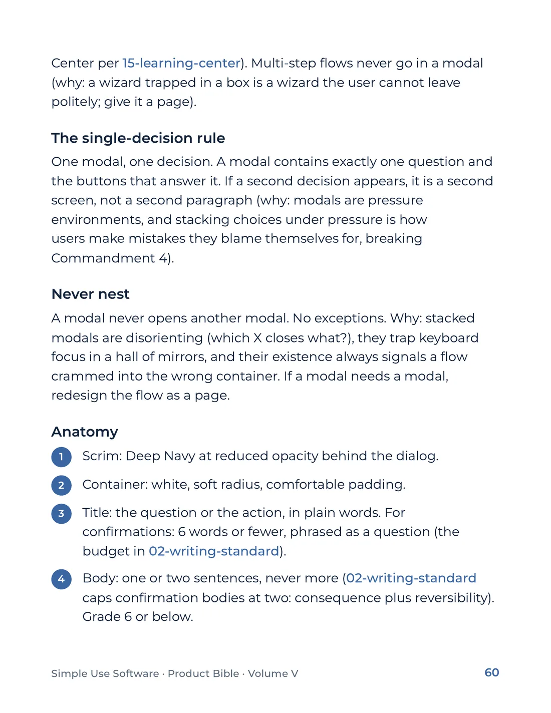 Product Bible, The Design System, page 60