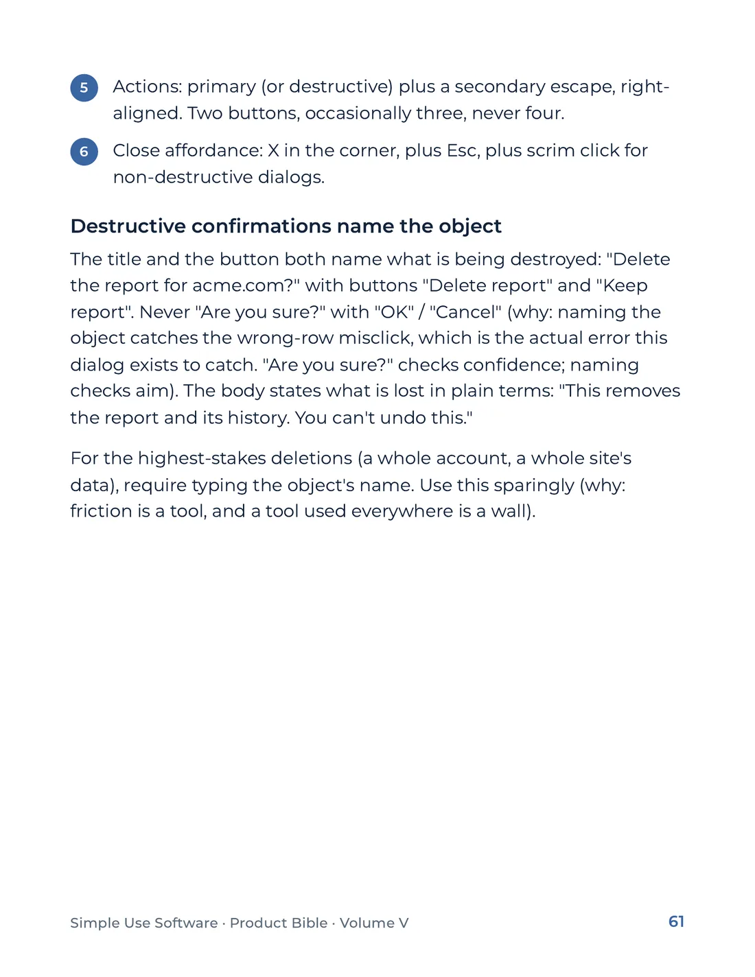 Product Bible, The Design System, page 61