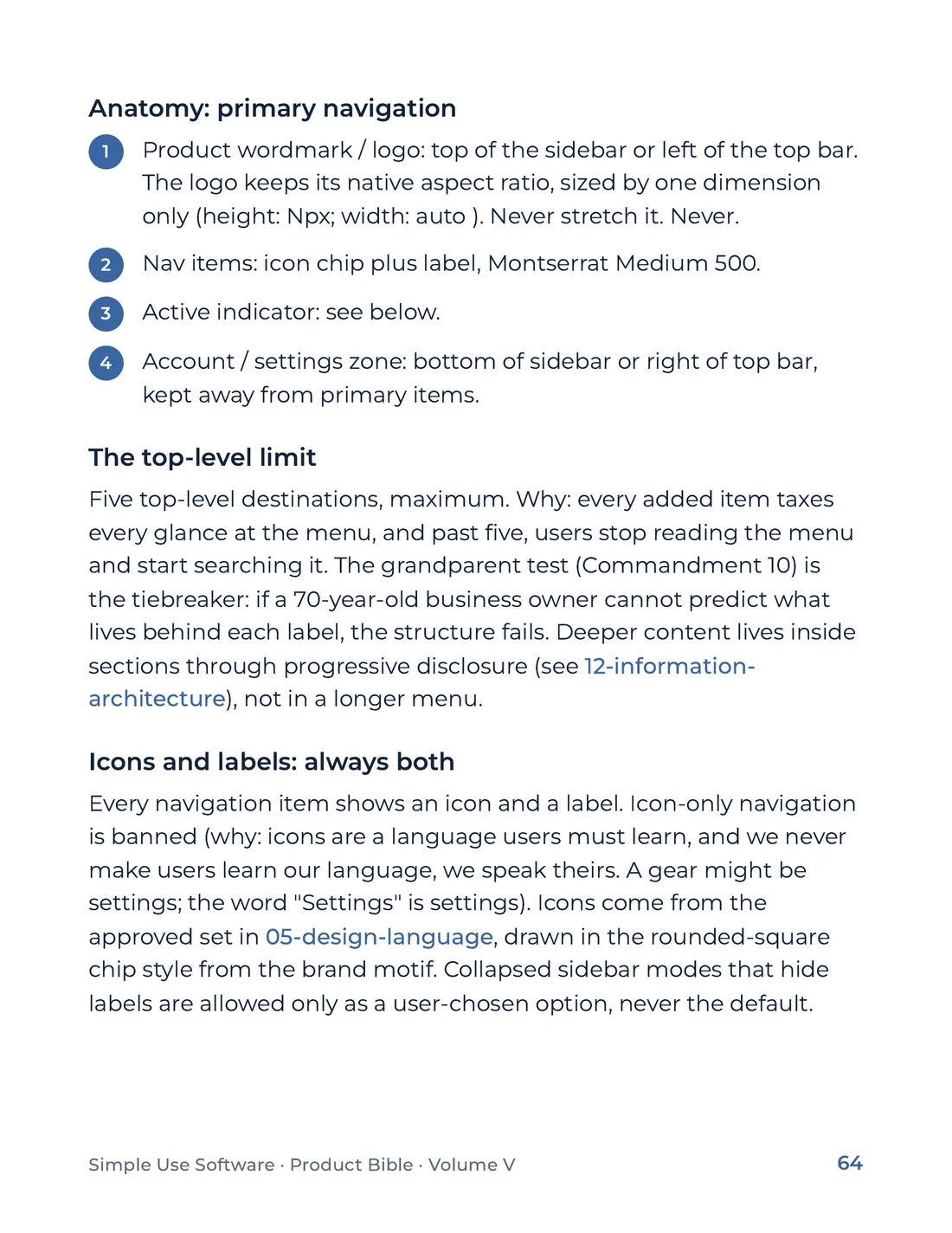 Product Bible, The Design System, page 64
