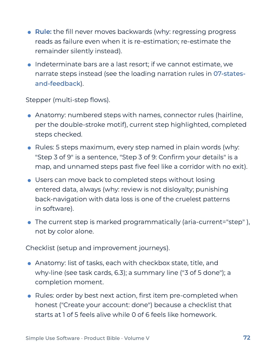 Product Bible, The Design System, page 72