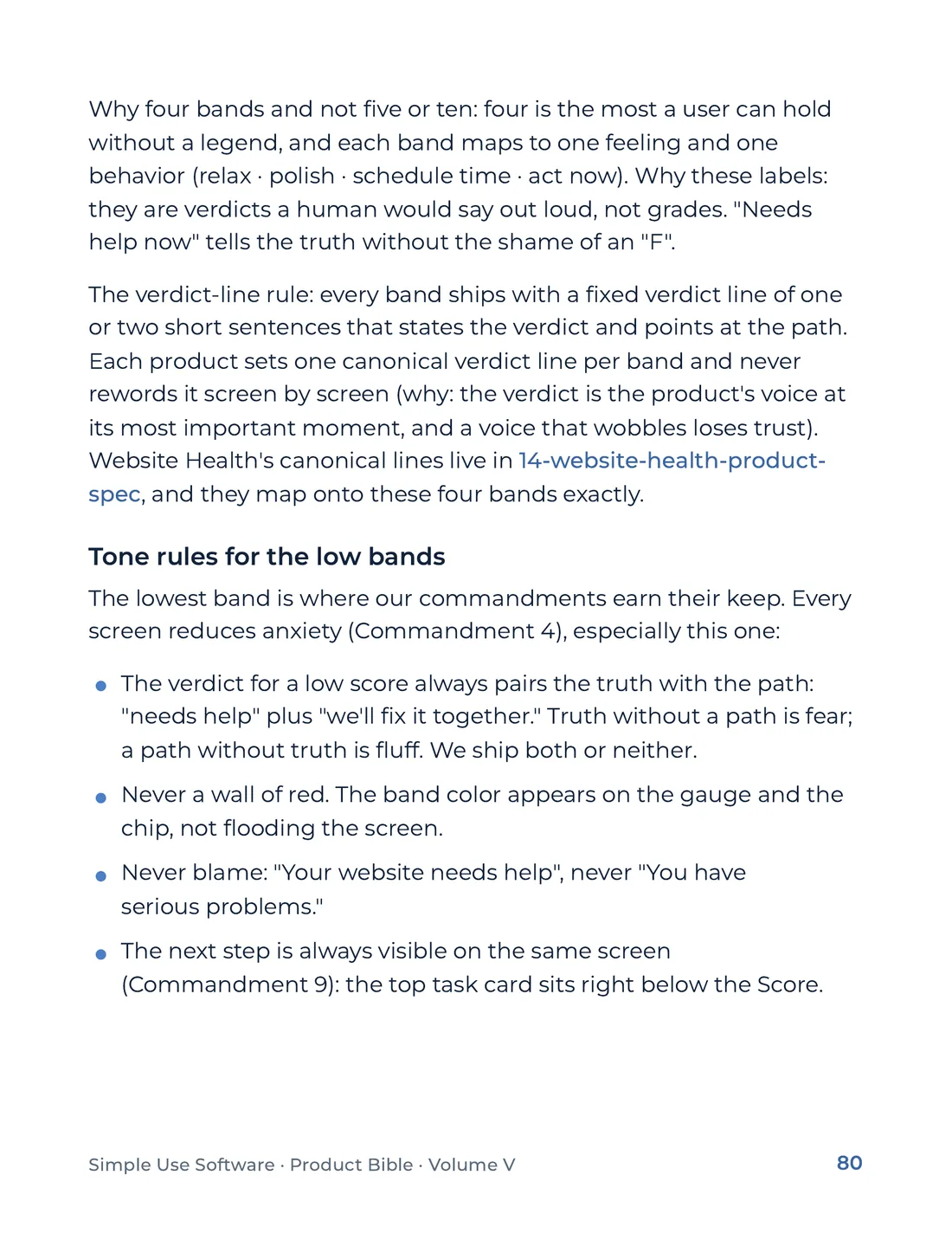 Product Bible, The Design System, page 80