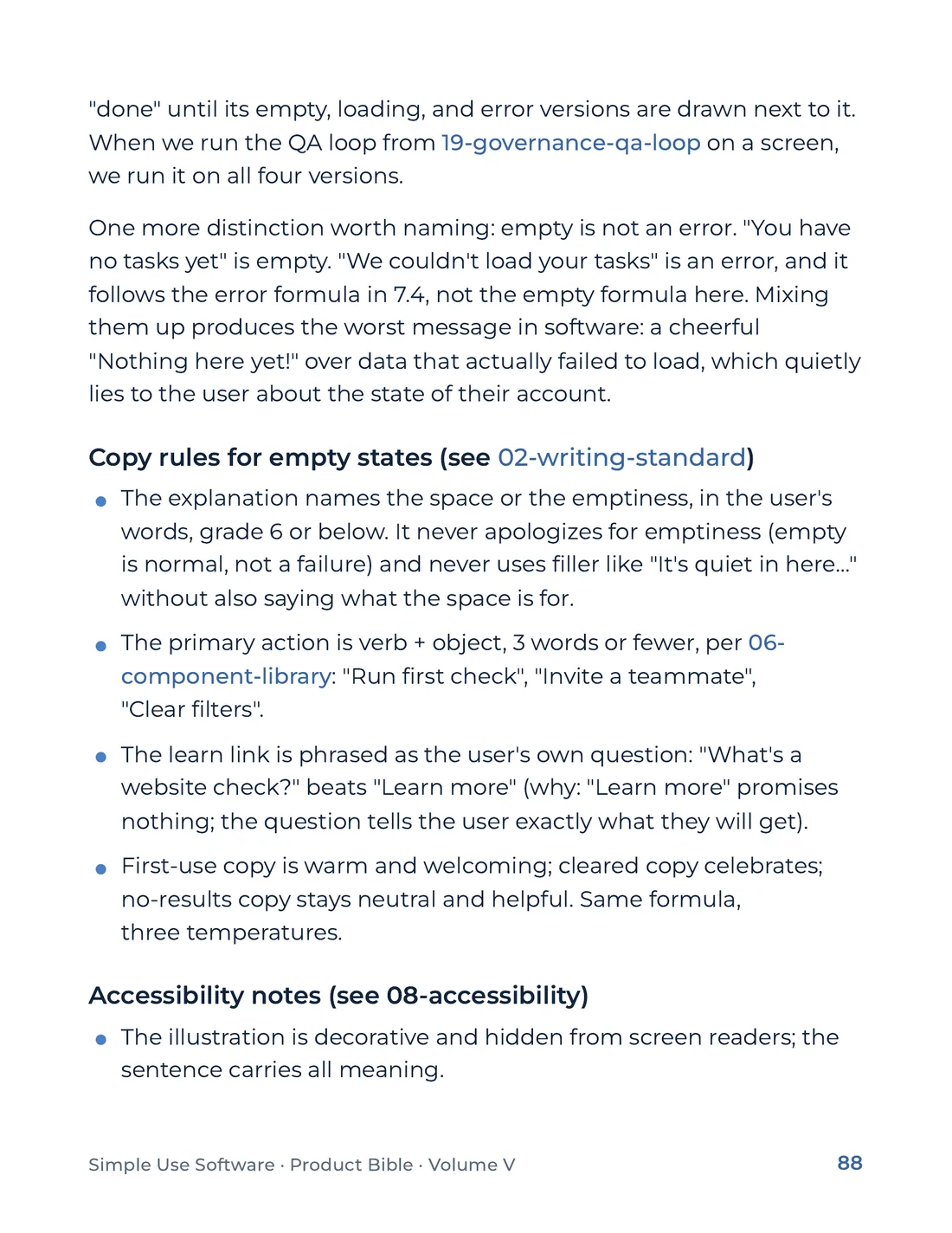 Product Bible, The Design System, page 88
