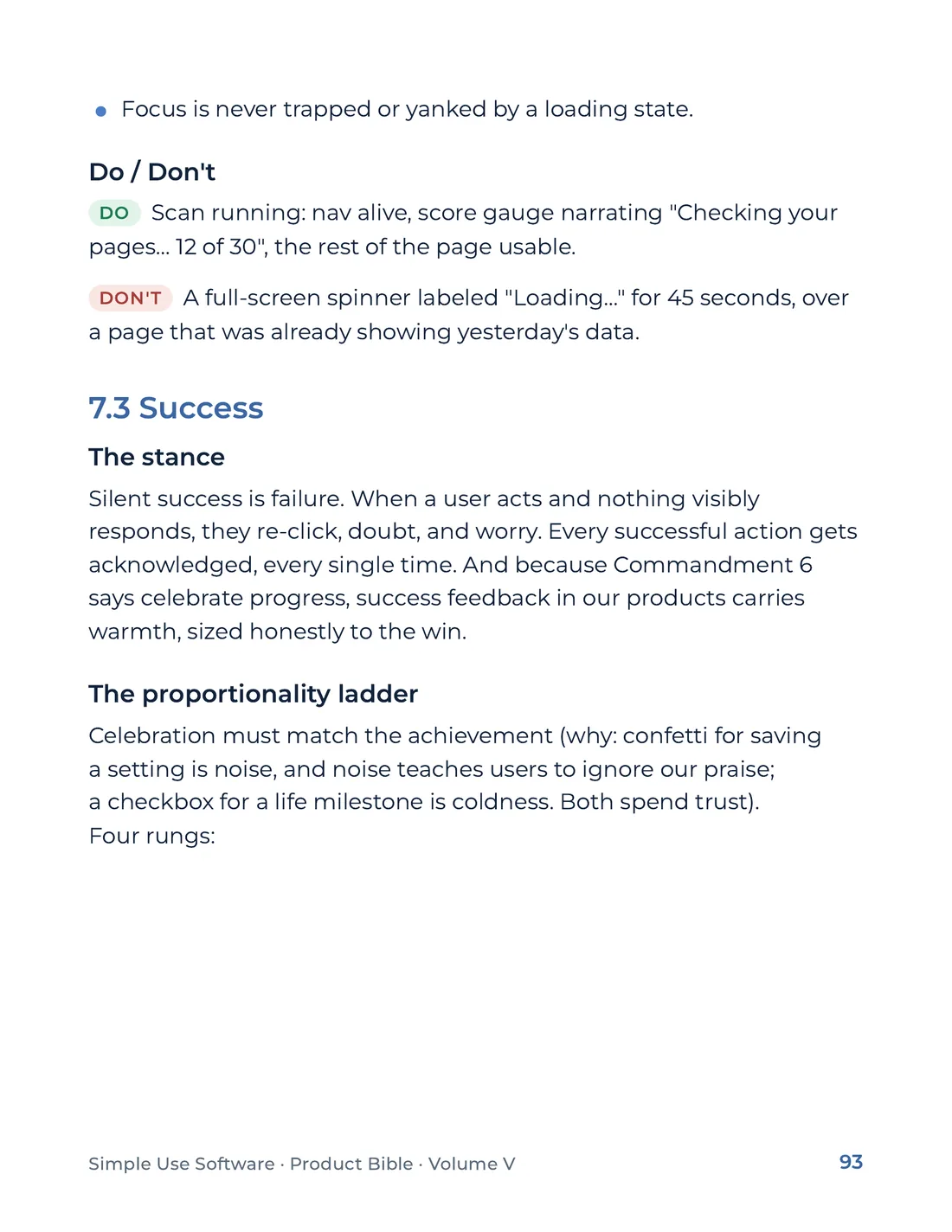 Product Bible, The Design System, page 93