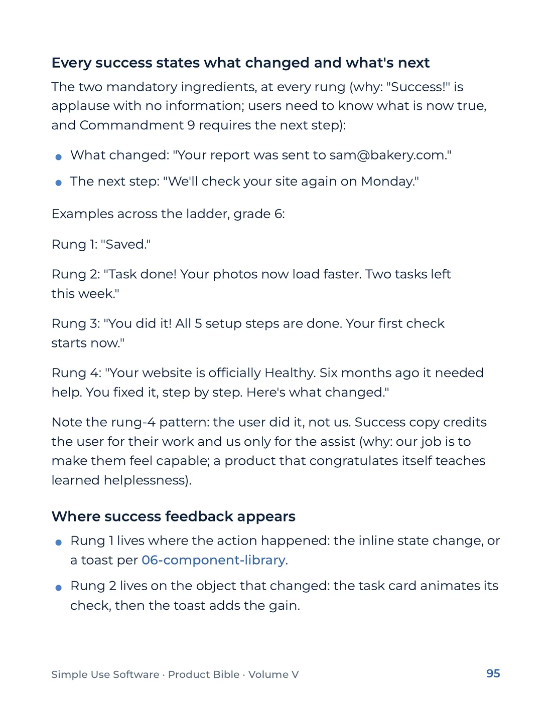Product Bible, The Design System, page 95