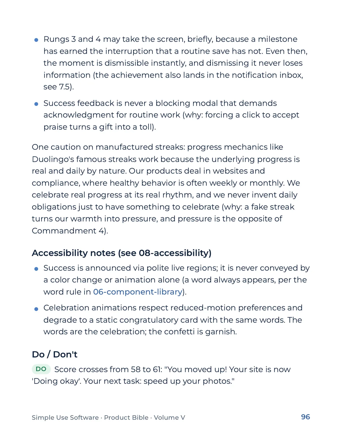 Product Bible, The Design System, page 96