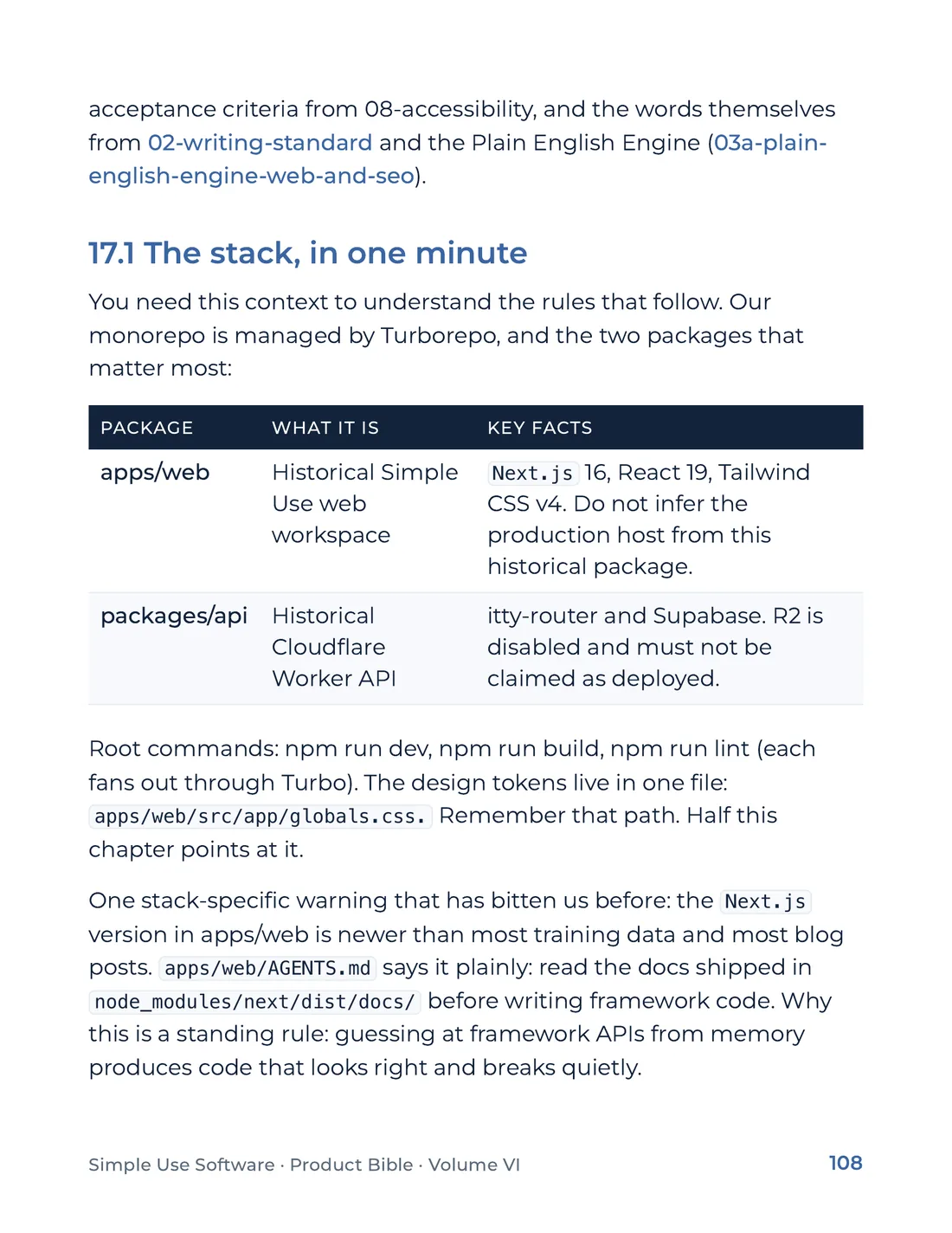 Product Bible, Products in Practice, page 108