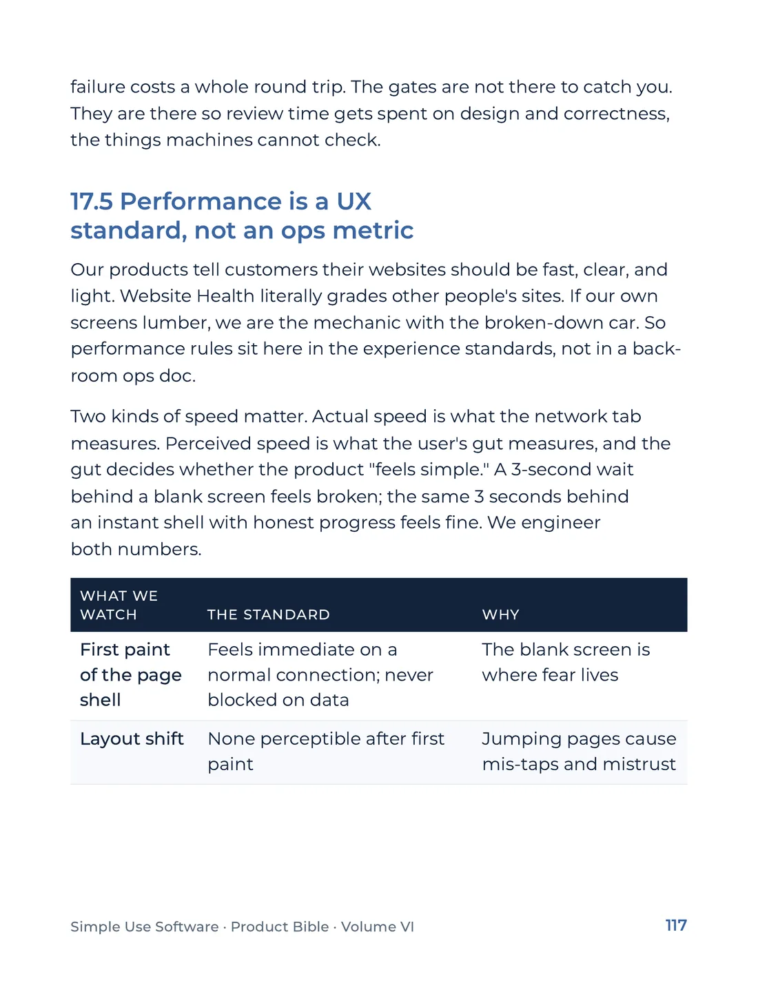 Product Bible, Products in Practice, page 117