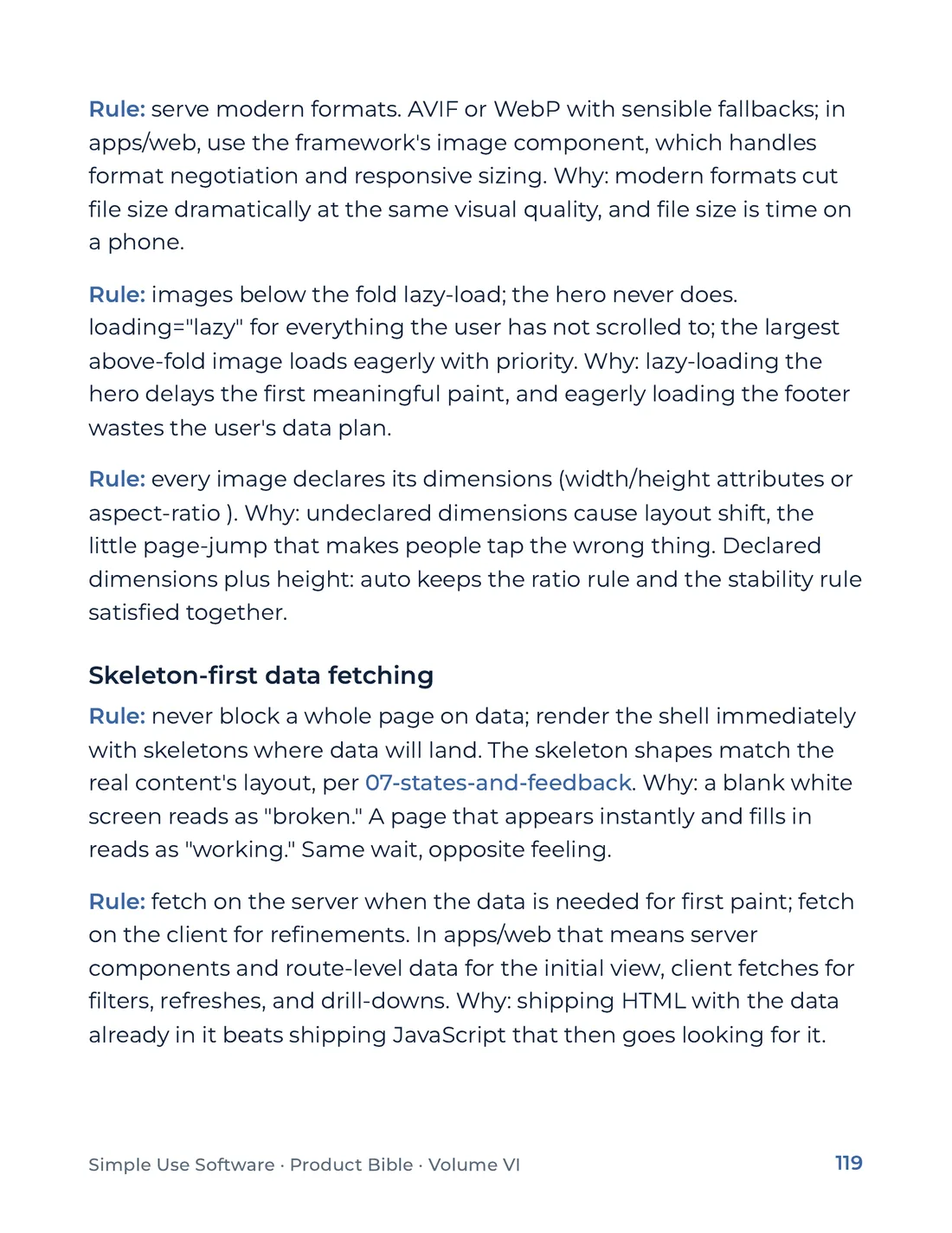 Product Bible, Products in Practice, page 119
