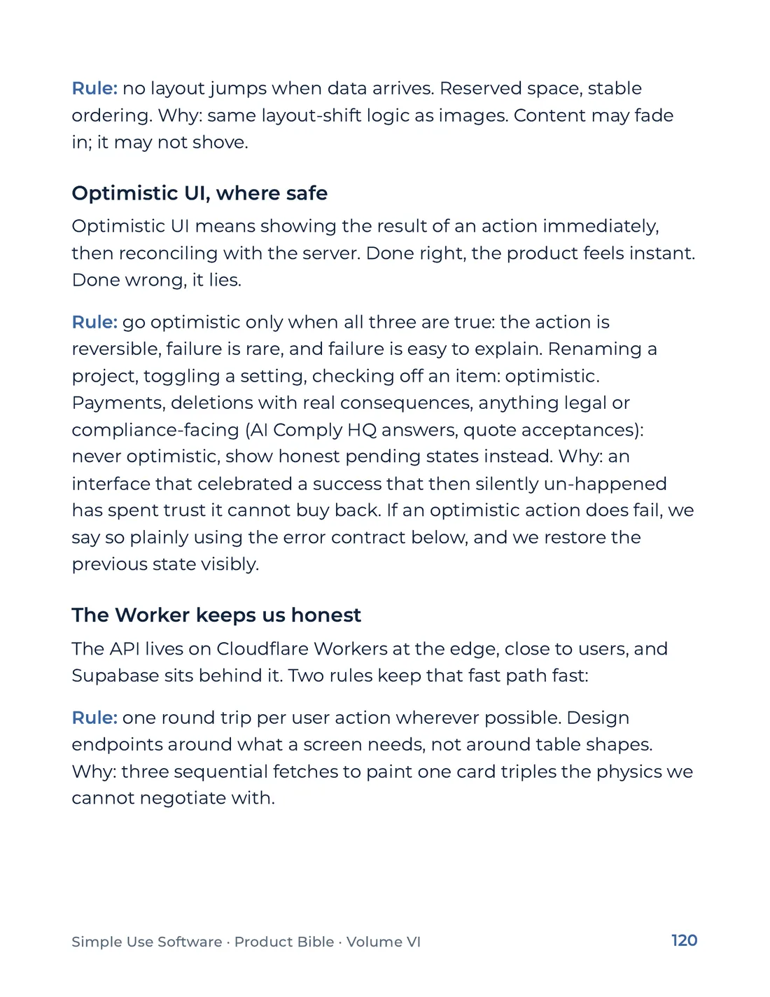 Product Bible, Products in Practice, page 120