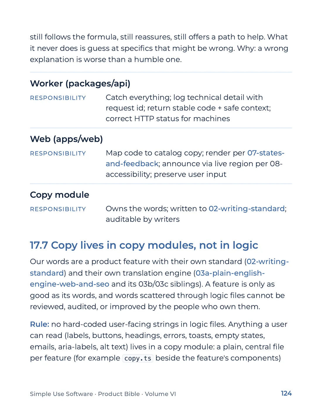 Product Bible, Products in Practice, page 124