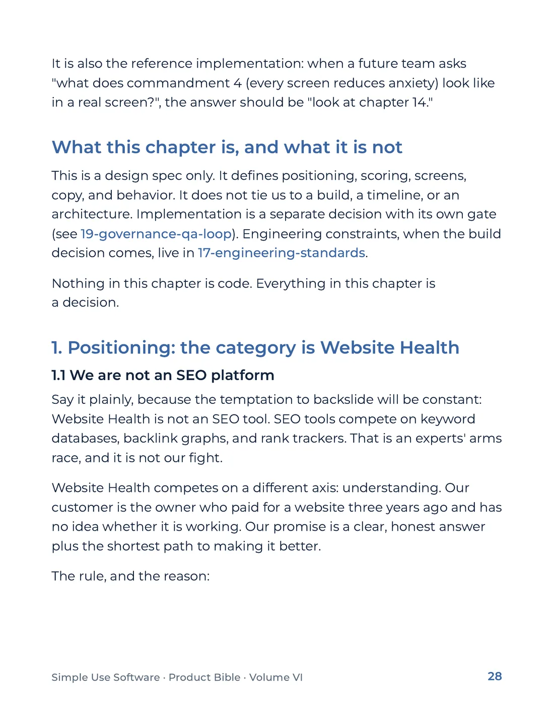 Product Bible, Products in Practice, page 28