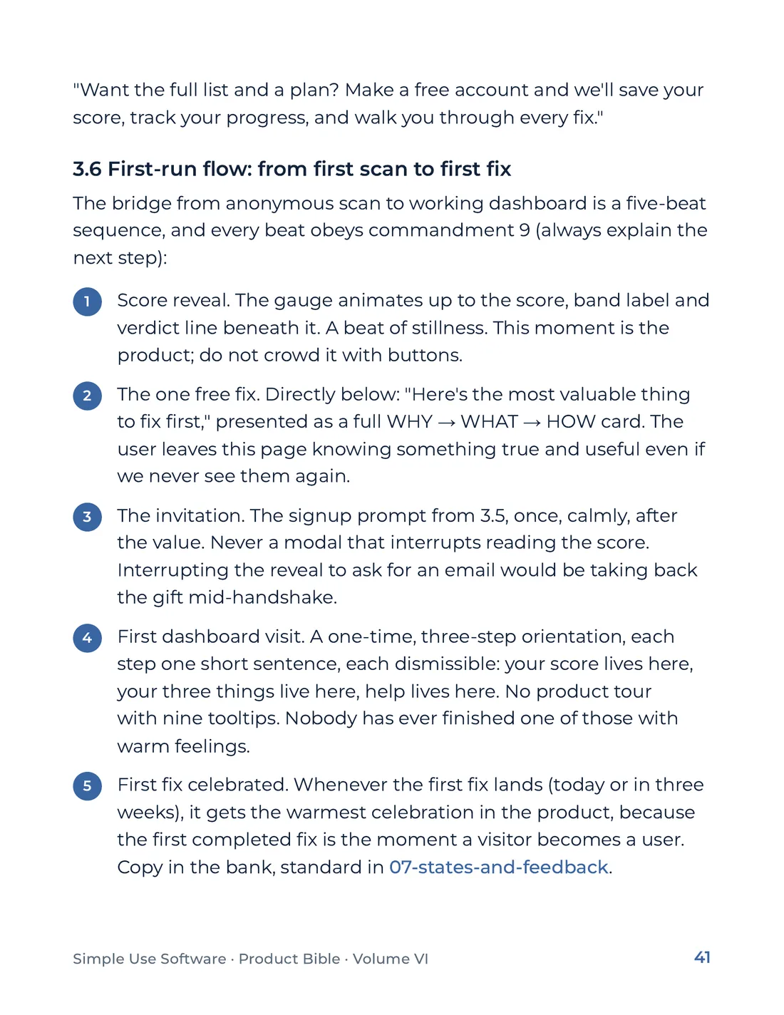 Product Bible, Products in Practice, page 41