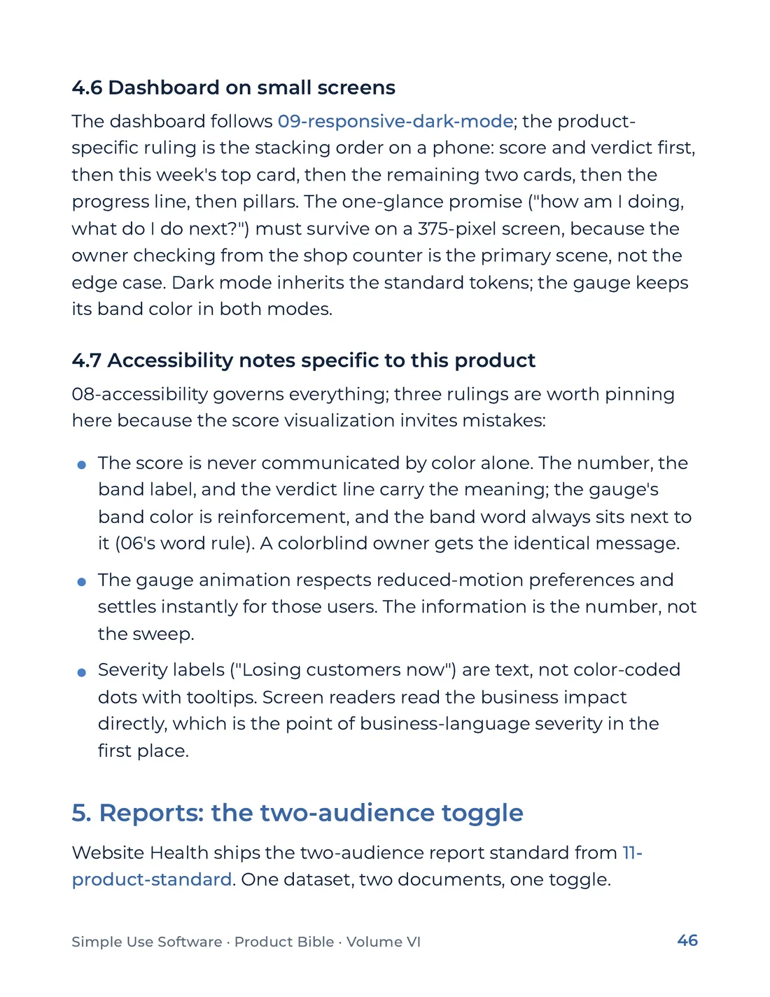 Product Bible, Products in Practice, page 46