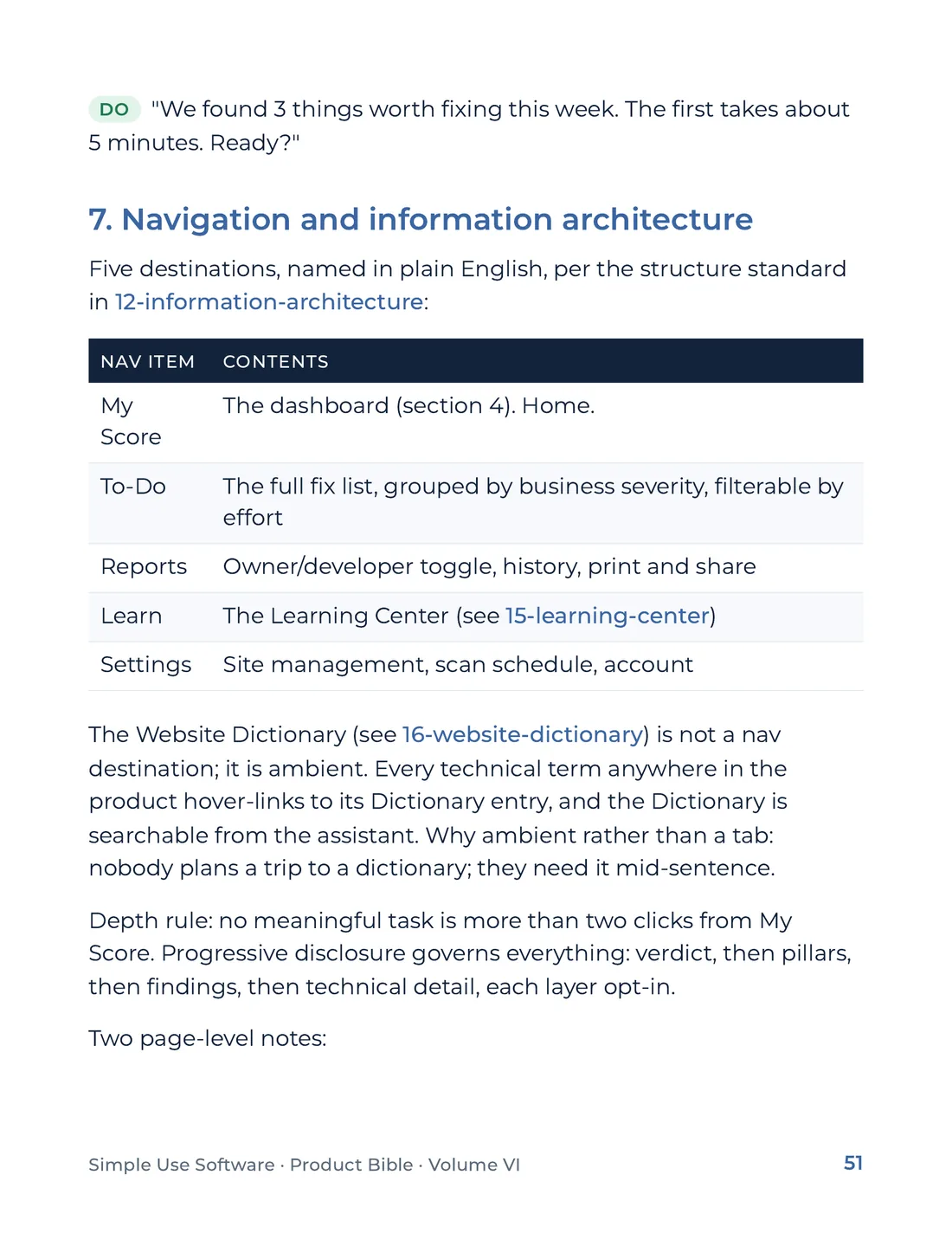 Product Bible, Products in Practice, page 51