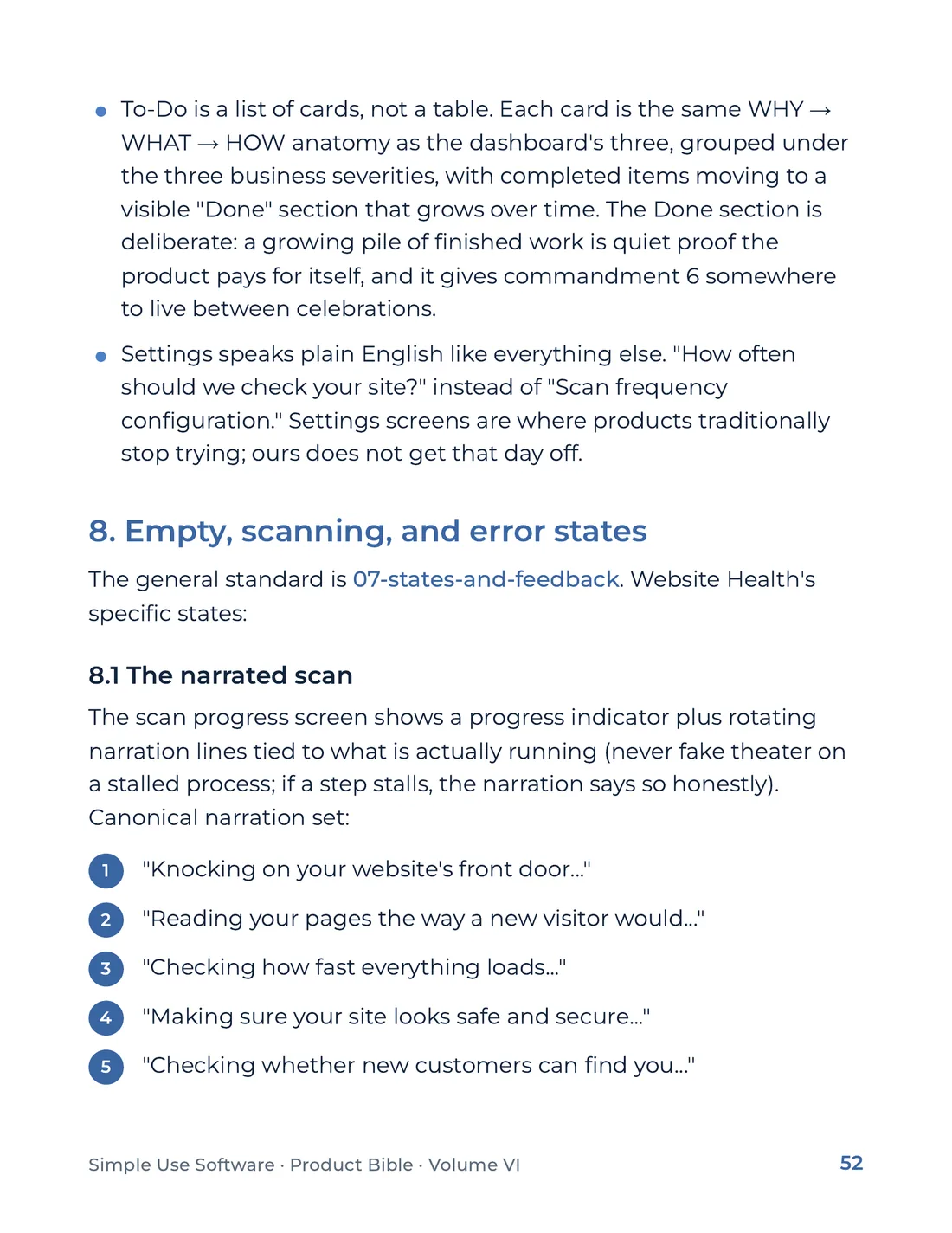 Product Bible, Products in Practice, page 52