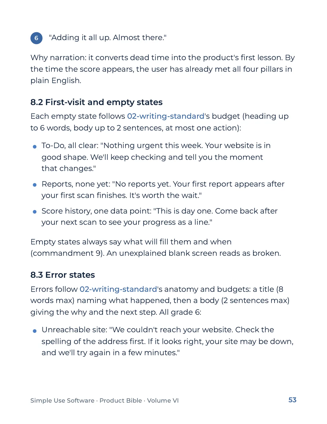 Product Bible, Products in Practice, page 53