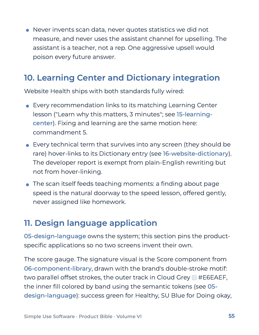 Product Bible, Products in Practice, page 55