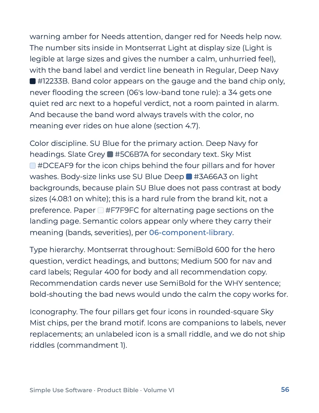 Product Bible, Products in Practice, page 56