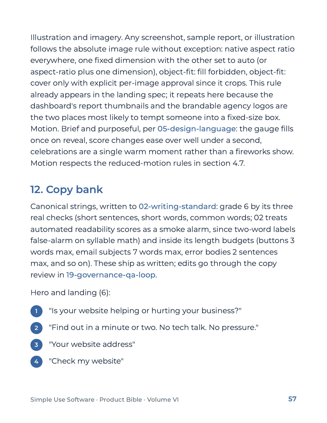 Product Bible, Products in Practice, page 57