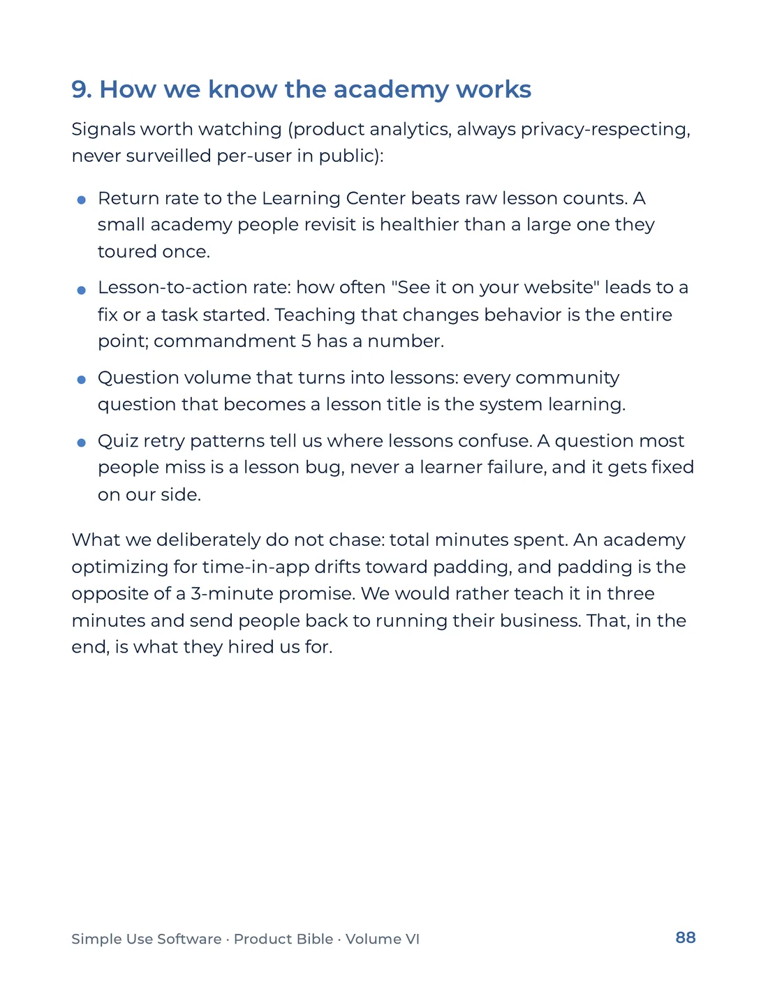 Product Bible, Products in Practice, page 88