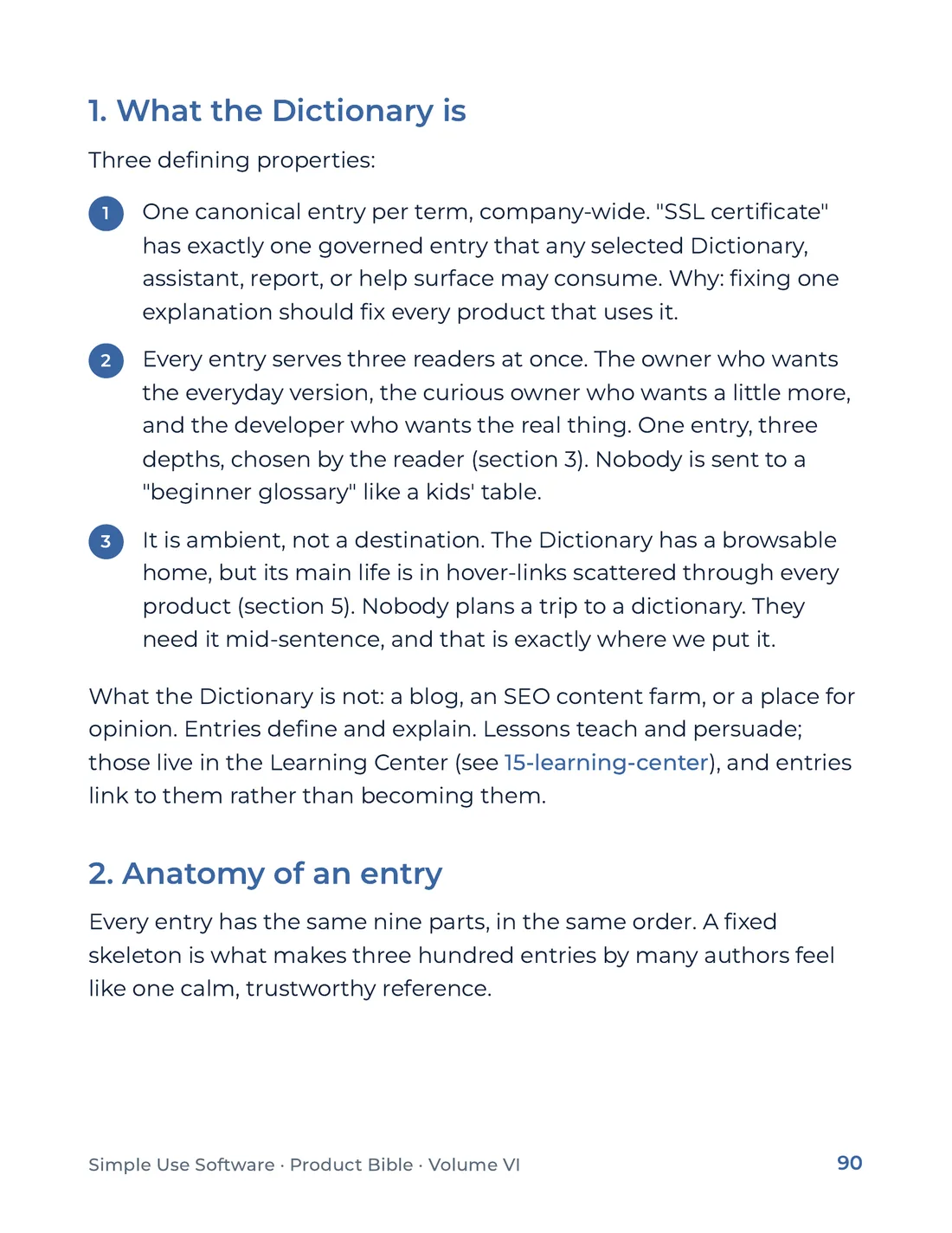 Product Bible, Products in Practice, page 90