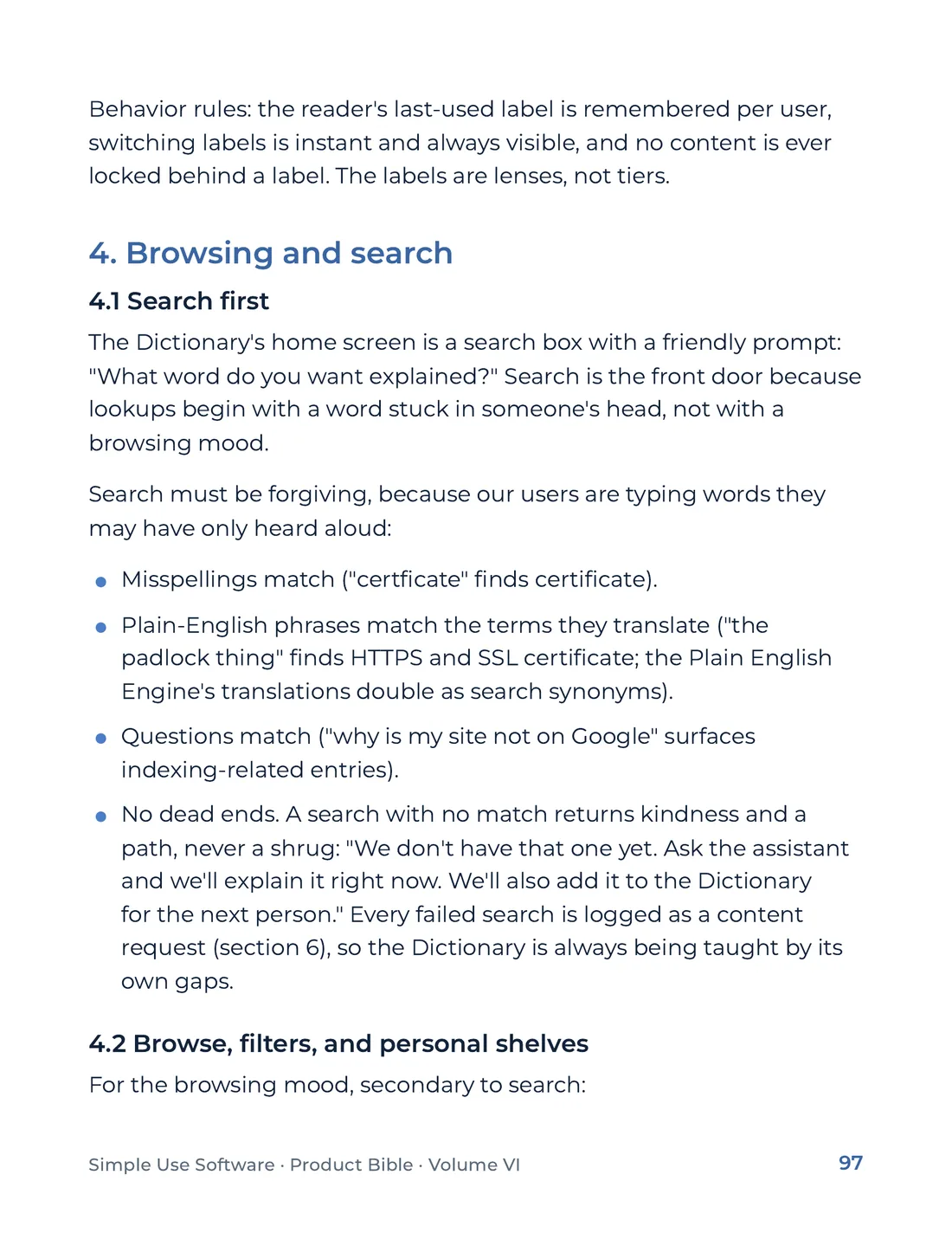 Product Bible, Products in Practice, page 97