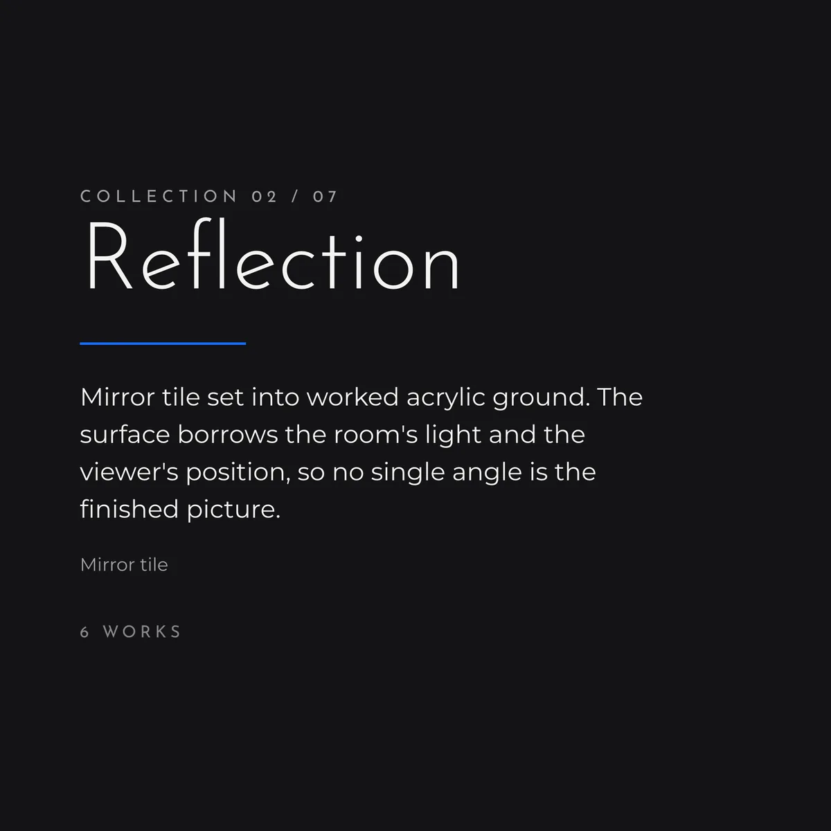 The Collections, Reflection, page 2